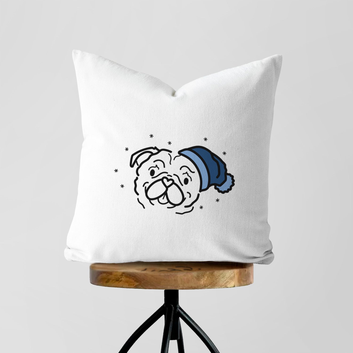 Love Always Pug - Pip - Throw Pillow Cover