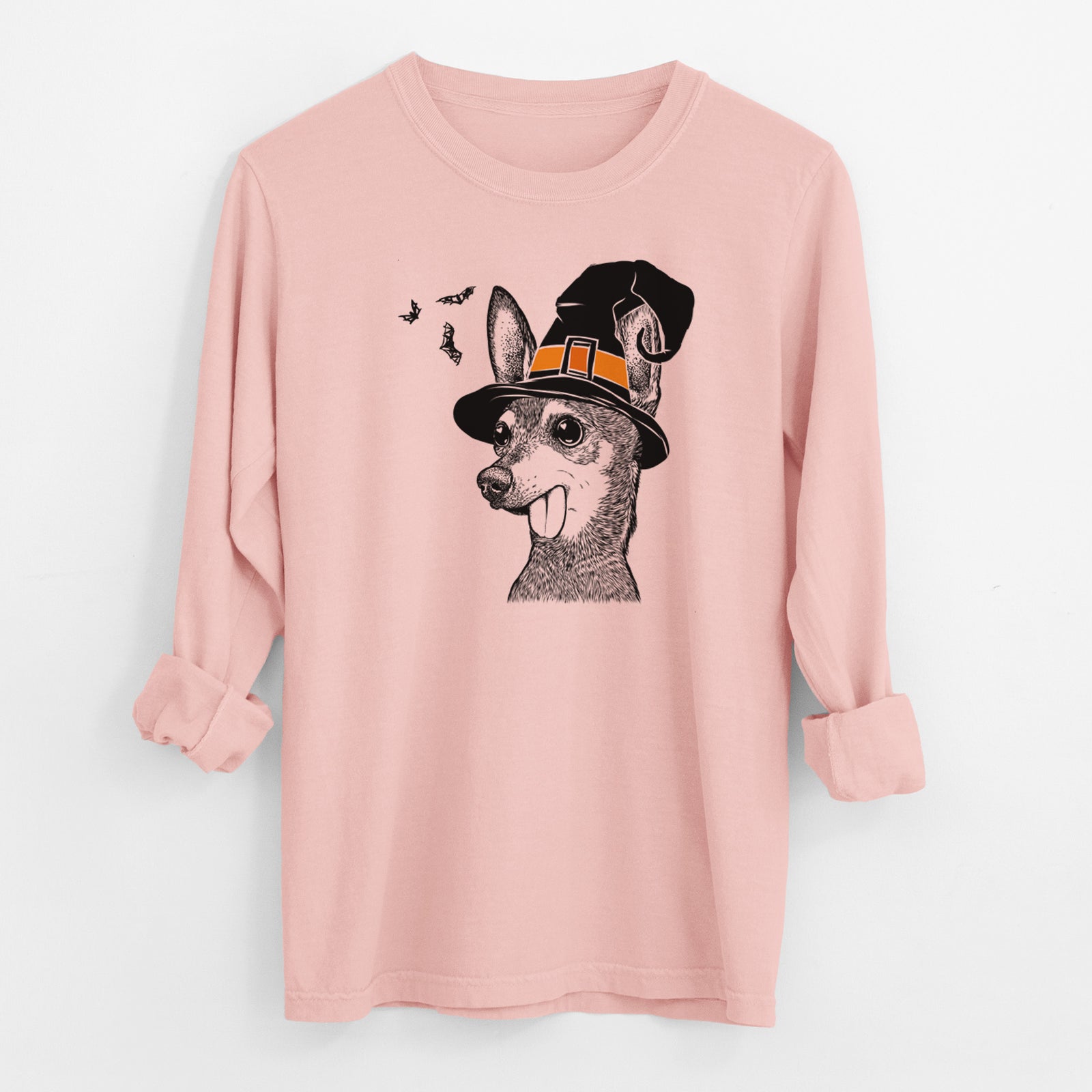 Witch Aaron the Chihuahua - Men's Heavyweight 100% Cotton Long Sleeve
