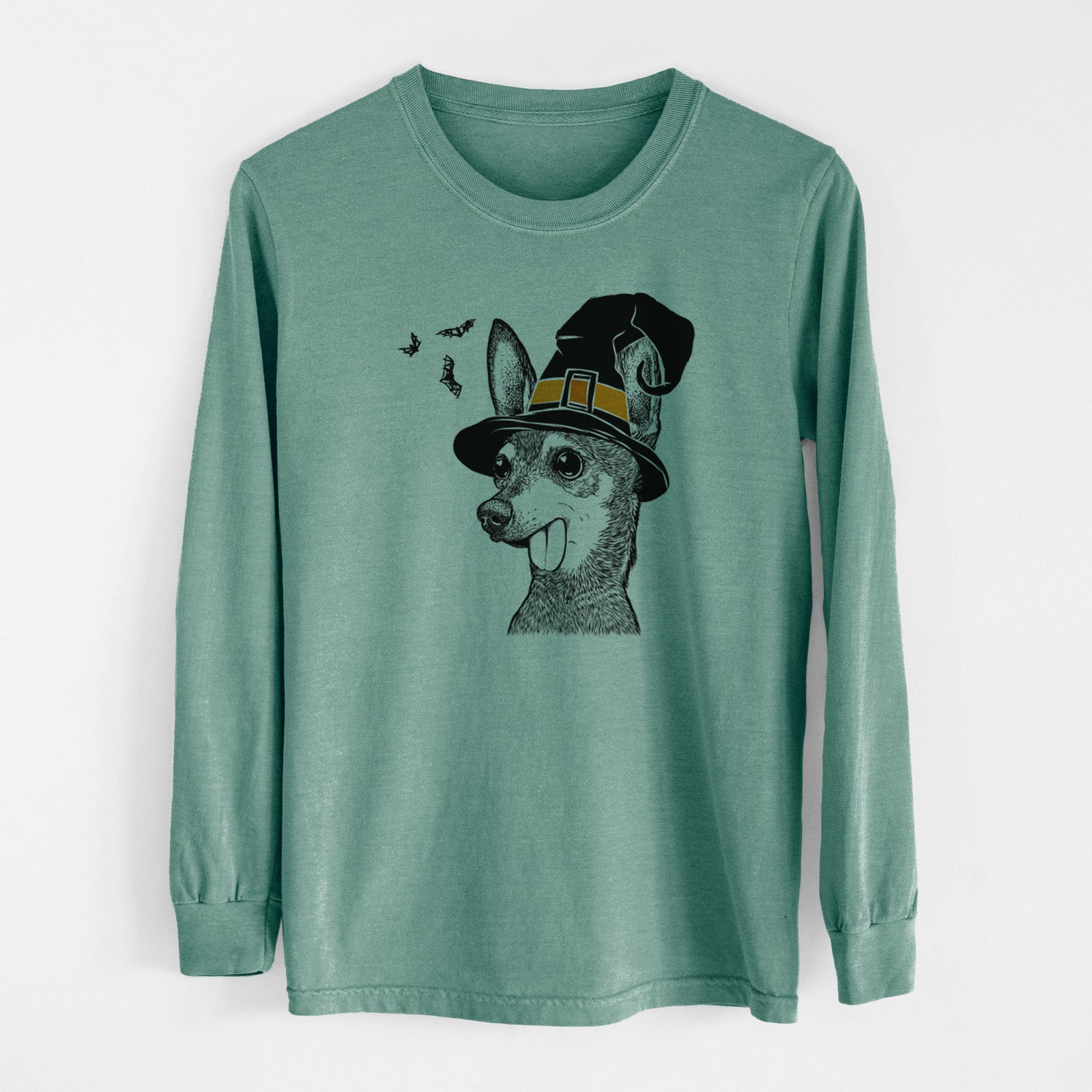 Witch Aaron the Chihuahua - Men's Heavyweight 100% Cotton Long Sleeve