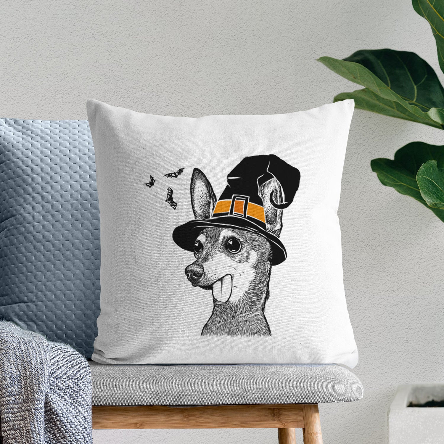 Aaron the Chihuahua - Throw Pillow Cover