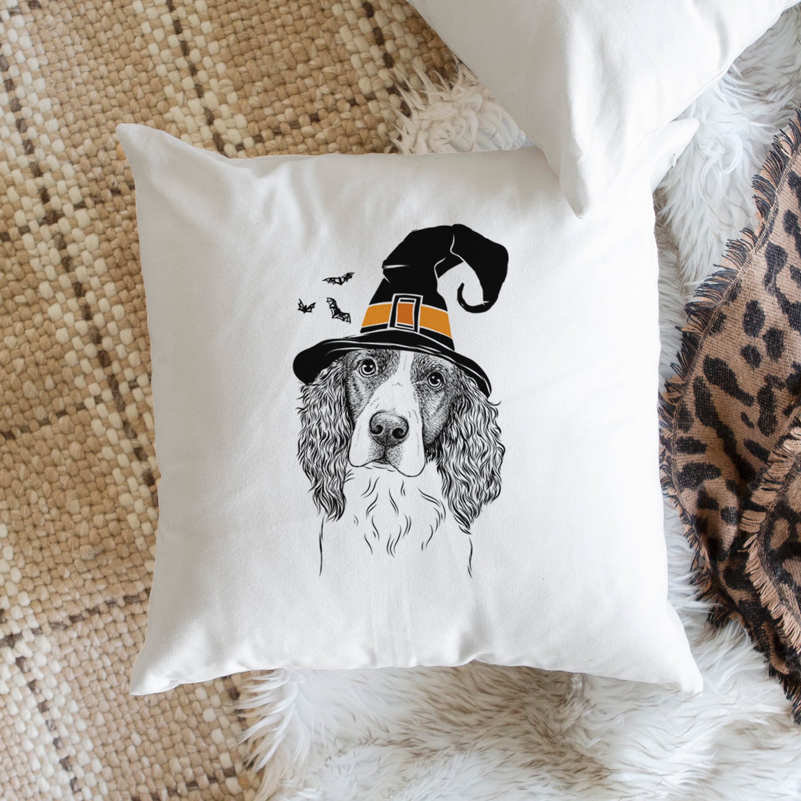 Annie the English Springer Spaniel - Throw Pillow Cover