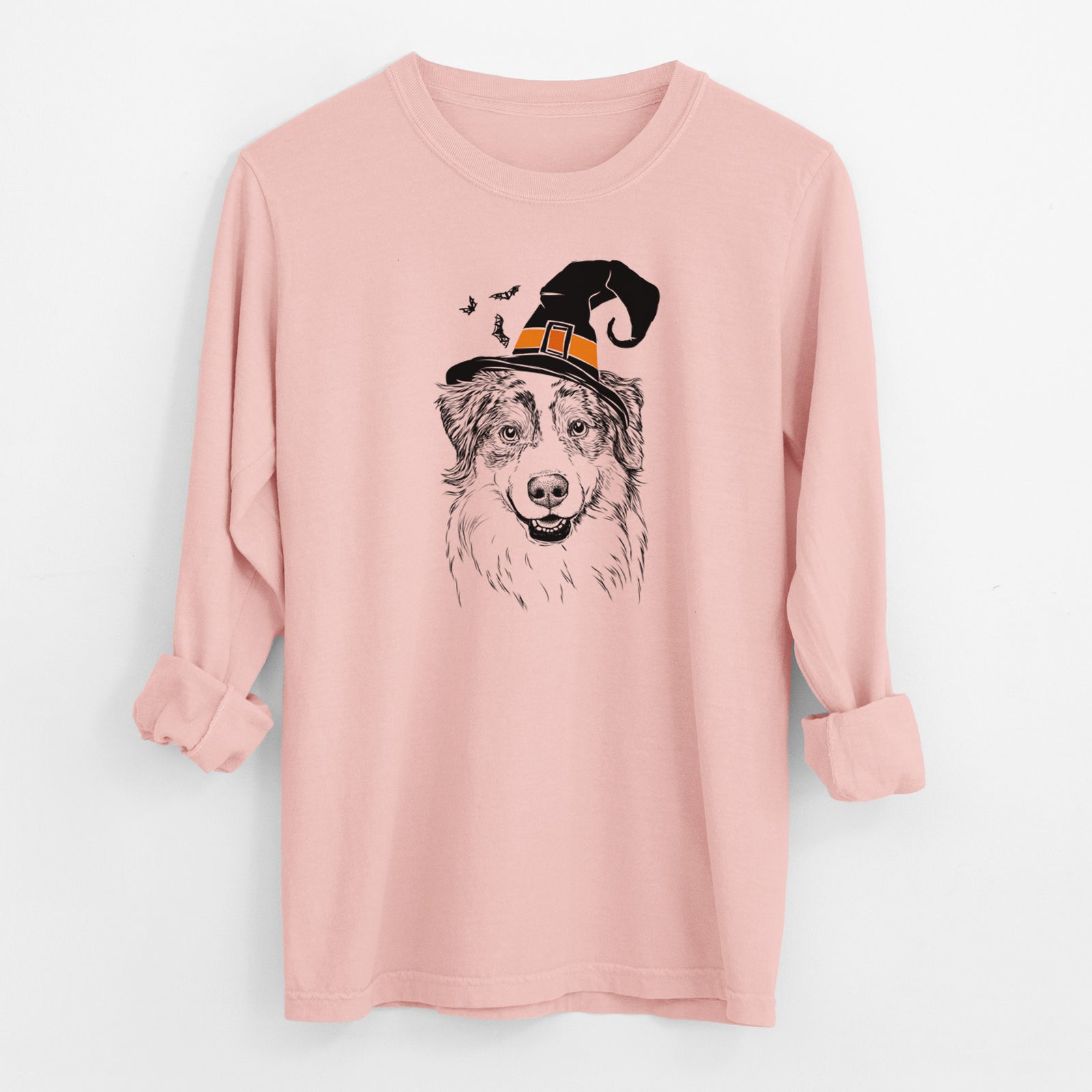 Witch Aonghus the Australian Shepherd - Men's Heavyweight 100% Cotton Long Sleeve