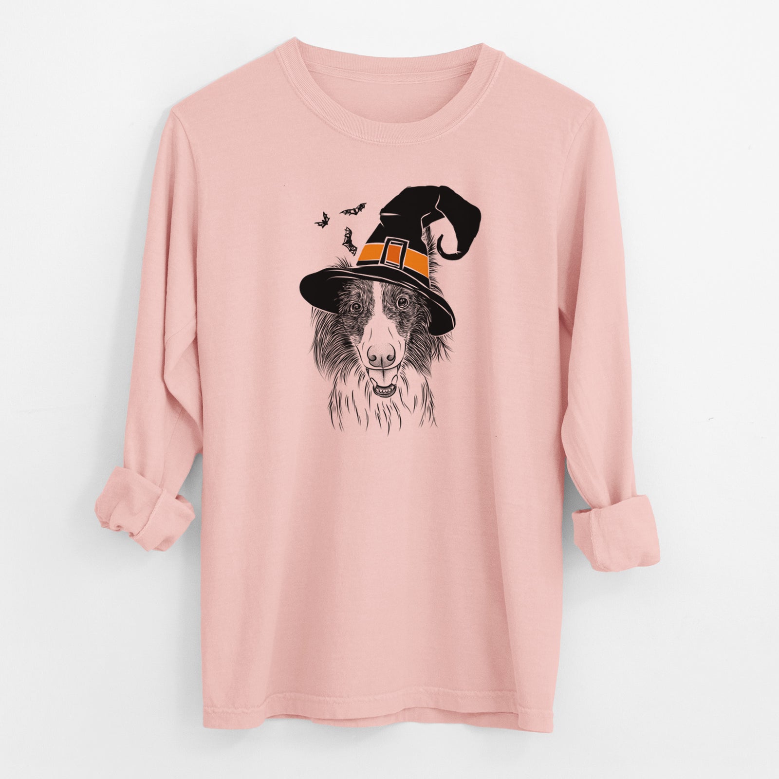 Witch Archie the Silken Windhound - Men's Heavyweight 100% Cotton Long Sleeve