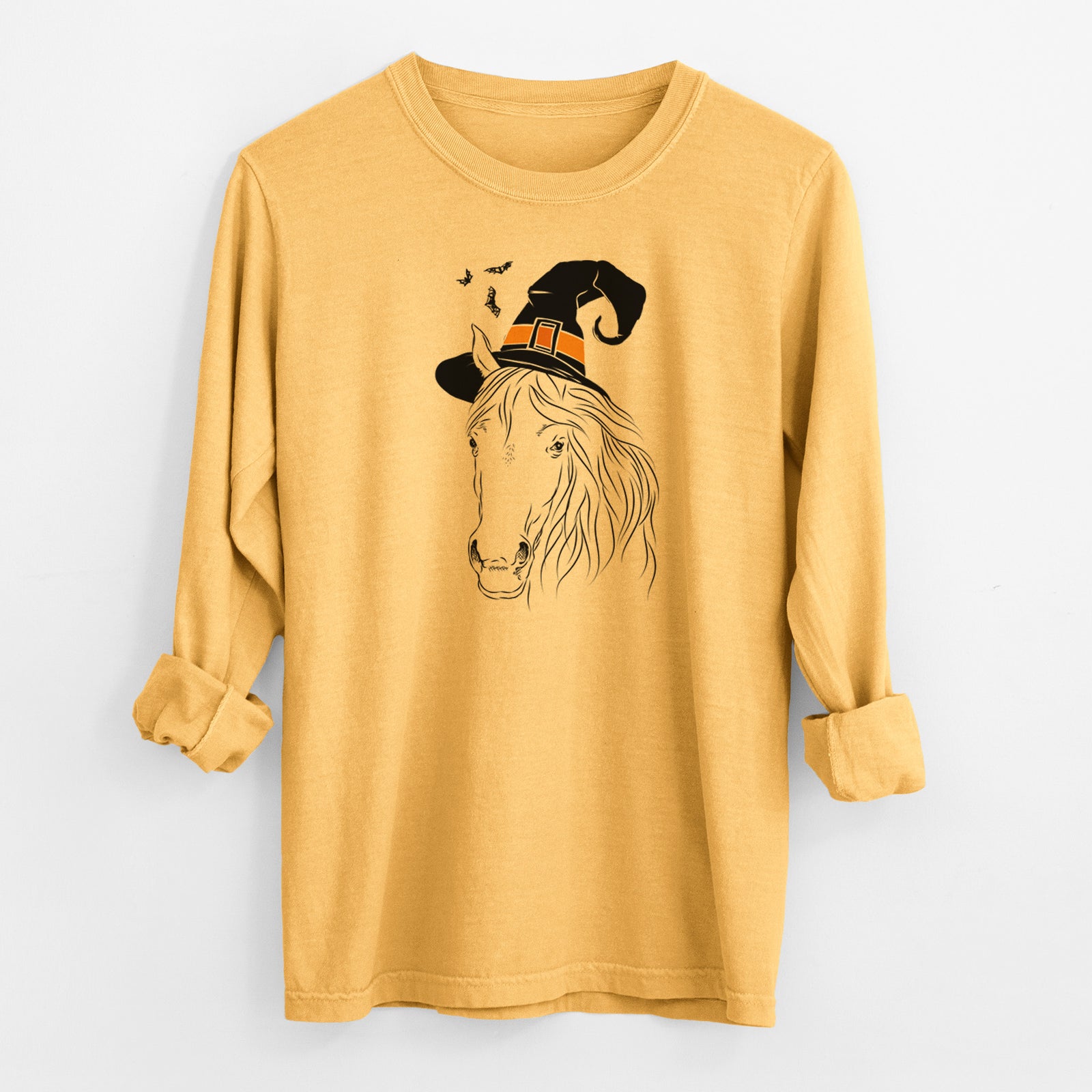 Witch Aria the Horse - Men's Heavyweight 100% Cotton Long Sleeve