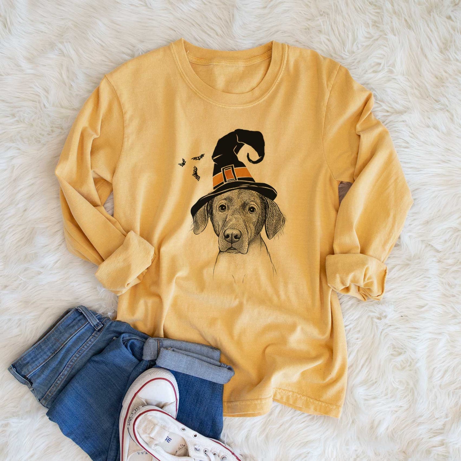 Witch Baldwin the Mixed Breed - Men's Heavyweight 100% Cotton Long Sleeve