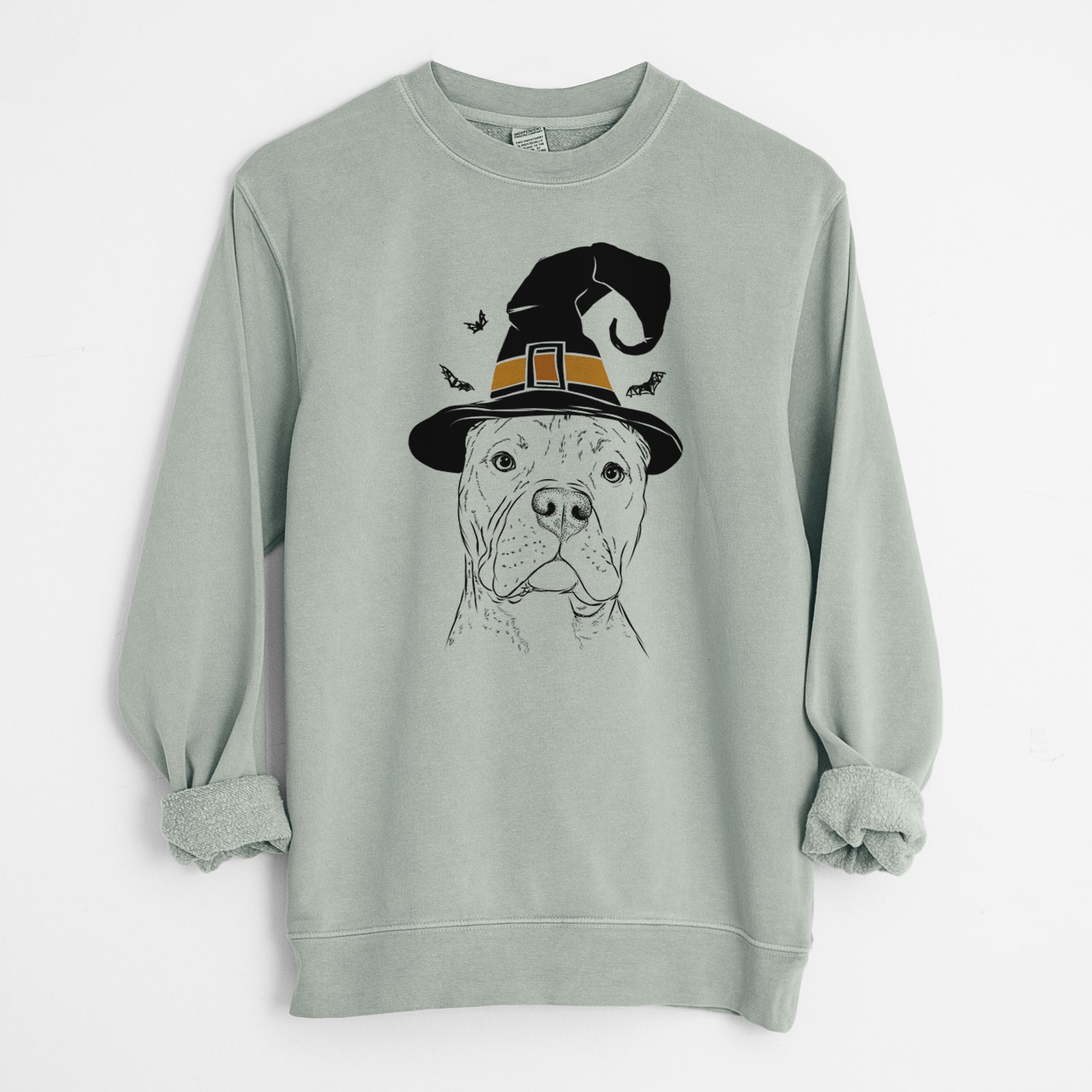 Witch Bam Bam the Pitbull - Unisex Pigment Dyed Crew Sweatshirt