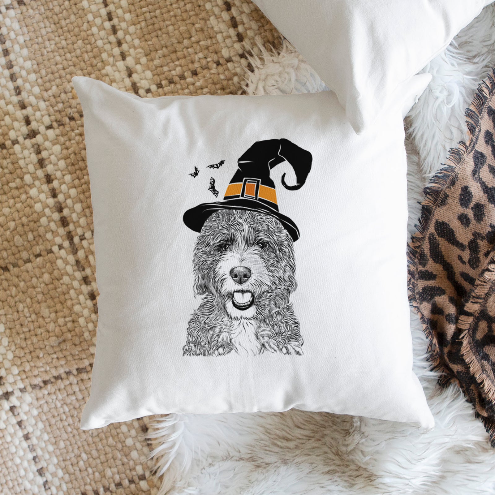 Bash the Bernedoodle - Throw Pillow Cover