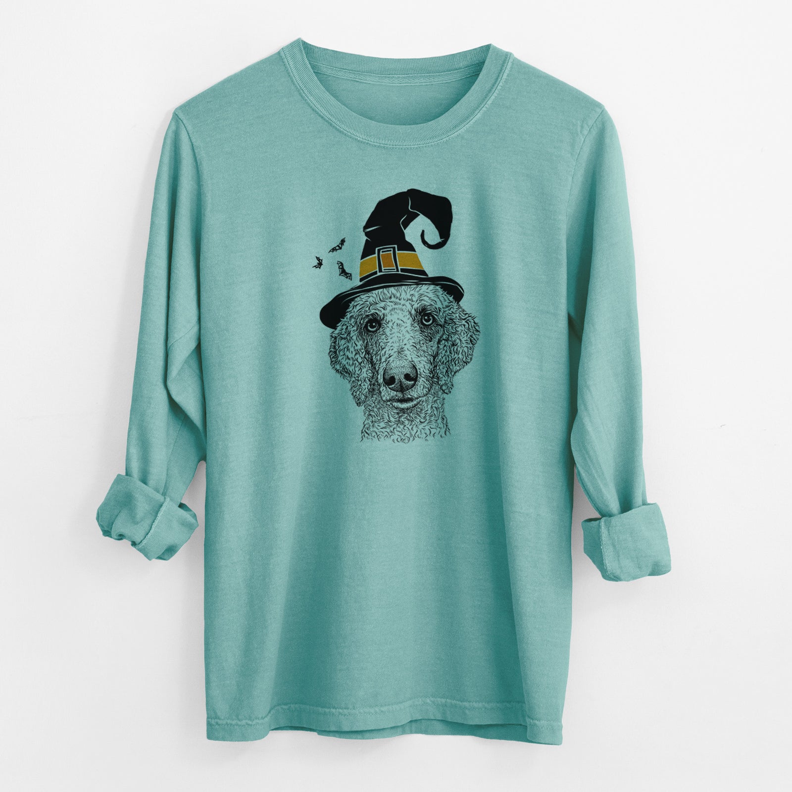 Witch Blossom the Poodle - Men's Heavyweight 100% Cotton Long Sleeve