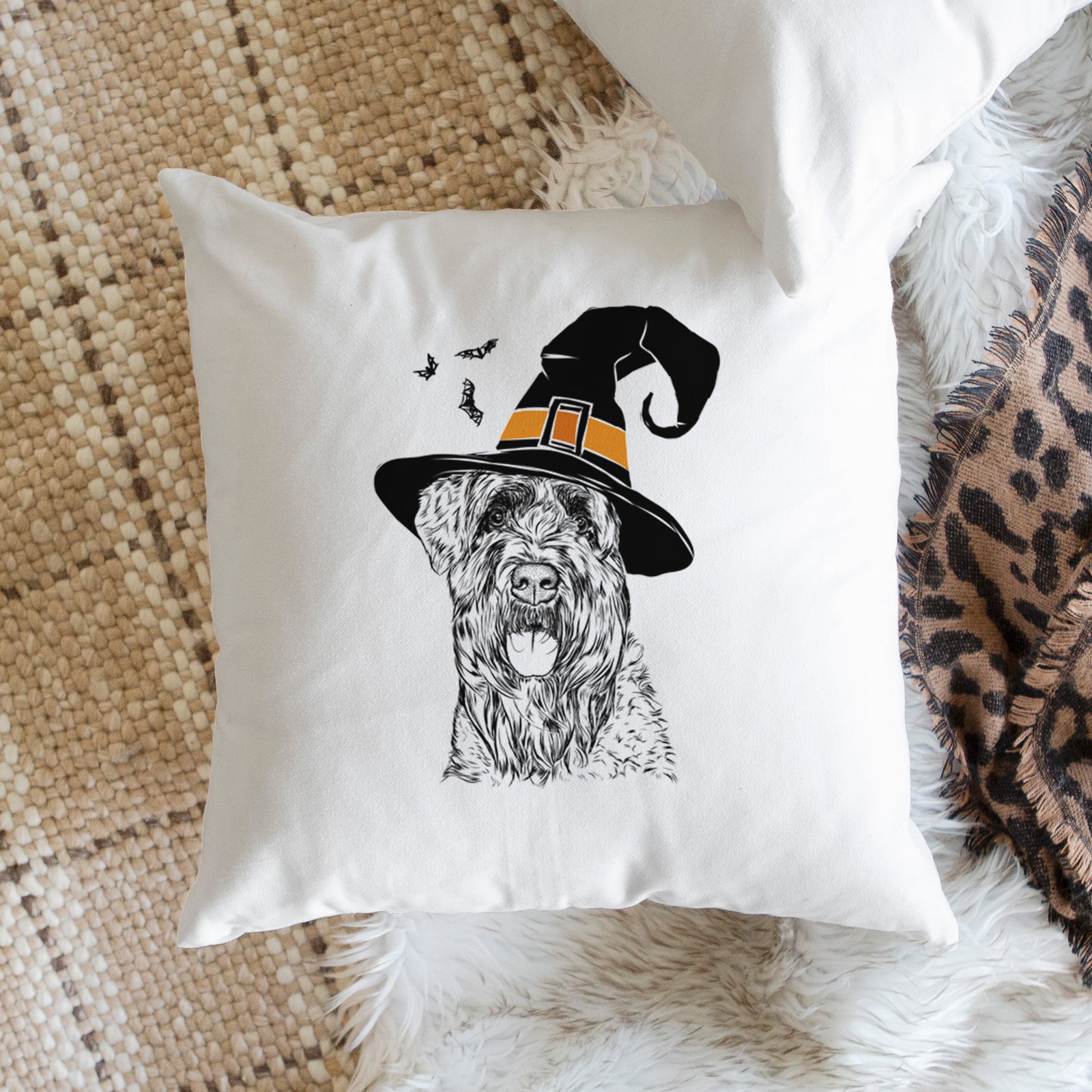 Bonnie the Bouvier Des Flandres - Throw Pillow Cover