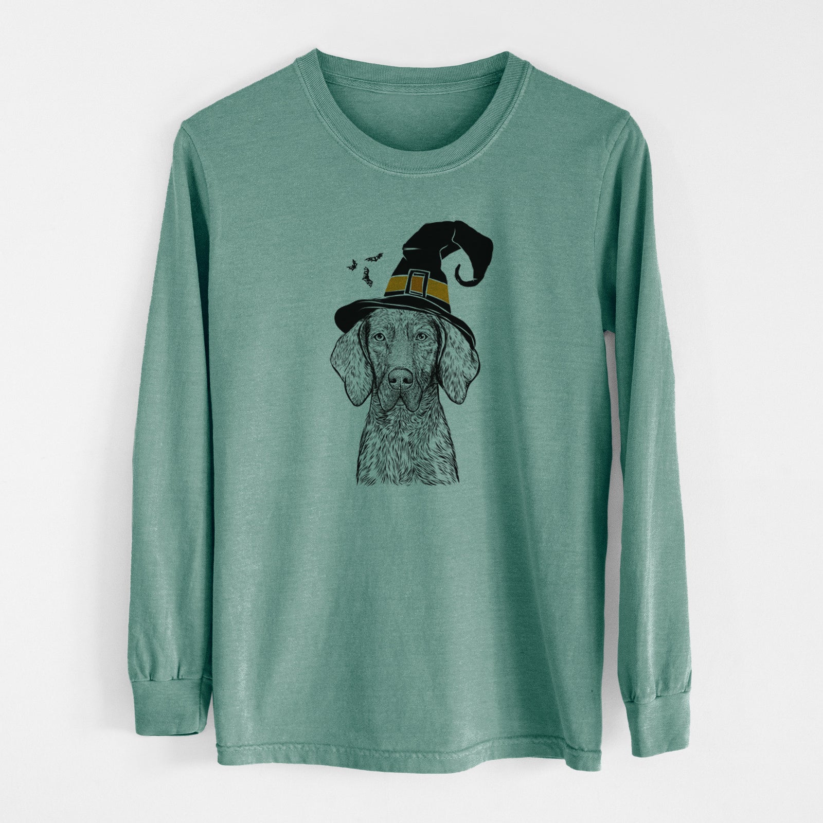 Witch Boone the Plott Hound - Men's Heavyweight 100% Cotton Long Sleeve