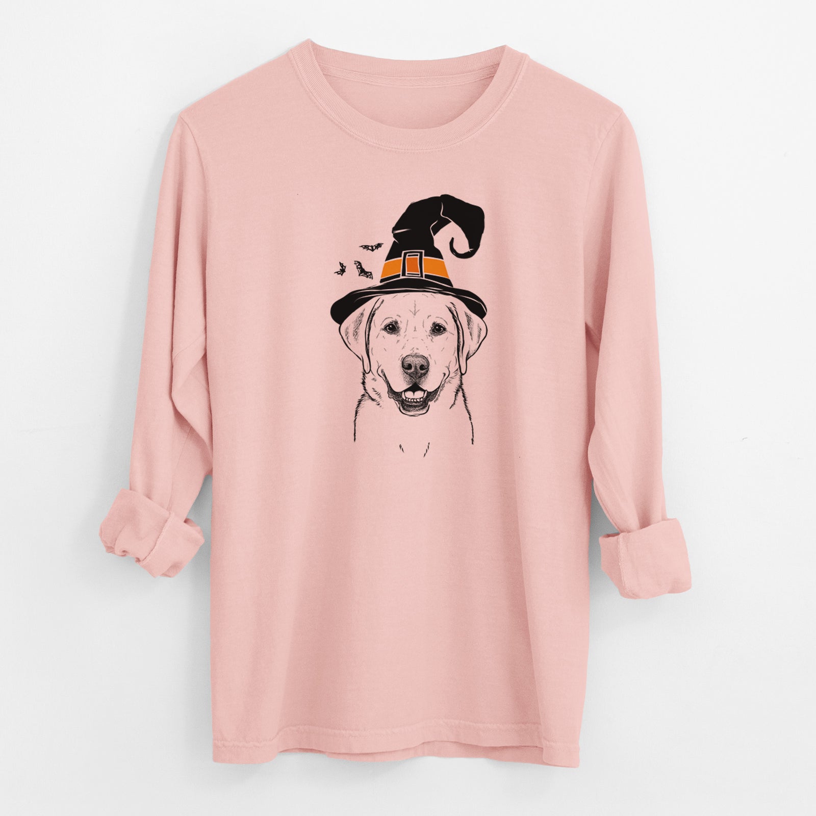 Witch Booney the Labrador Retriever - Men's Heavyweight 100% Cotton Long Sleeve