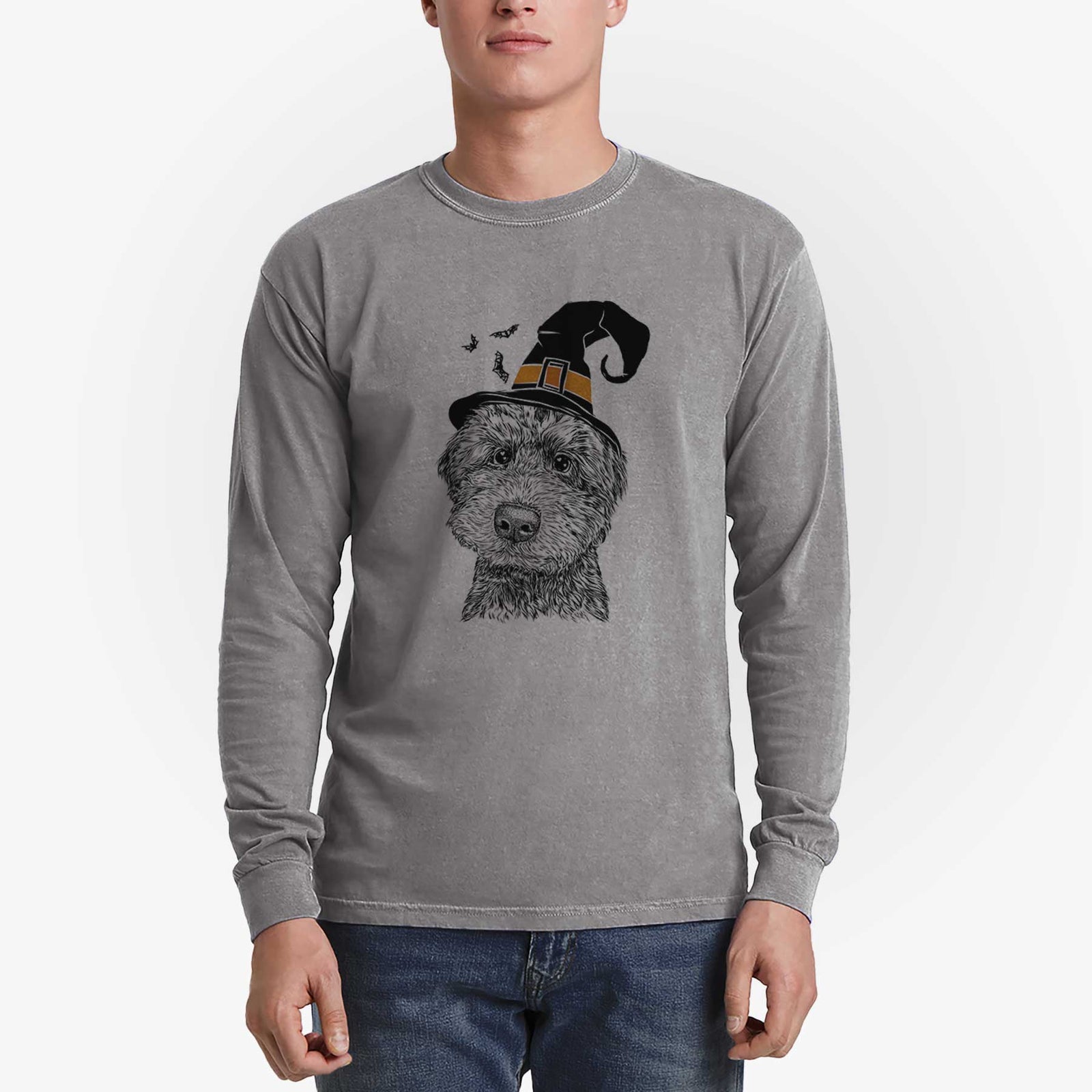 Witch Bowser the Whoodle - Men's Heavyweight 100% Cotton Long Sleeve