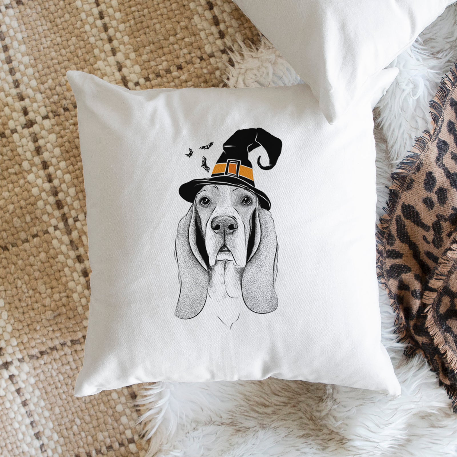 Buckley the Basset Hound - Throw Pillow Cover
