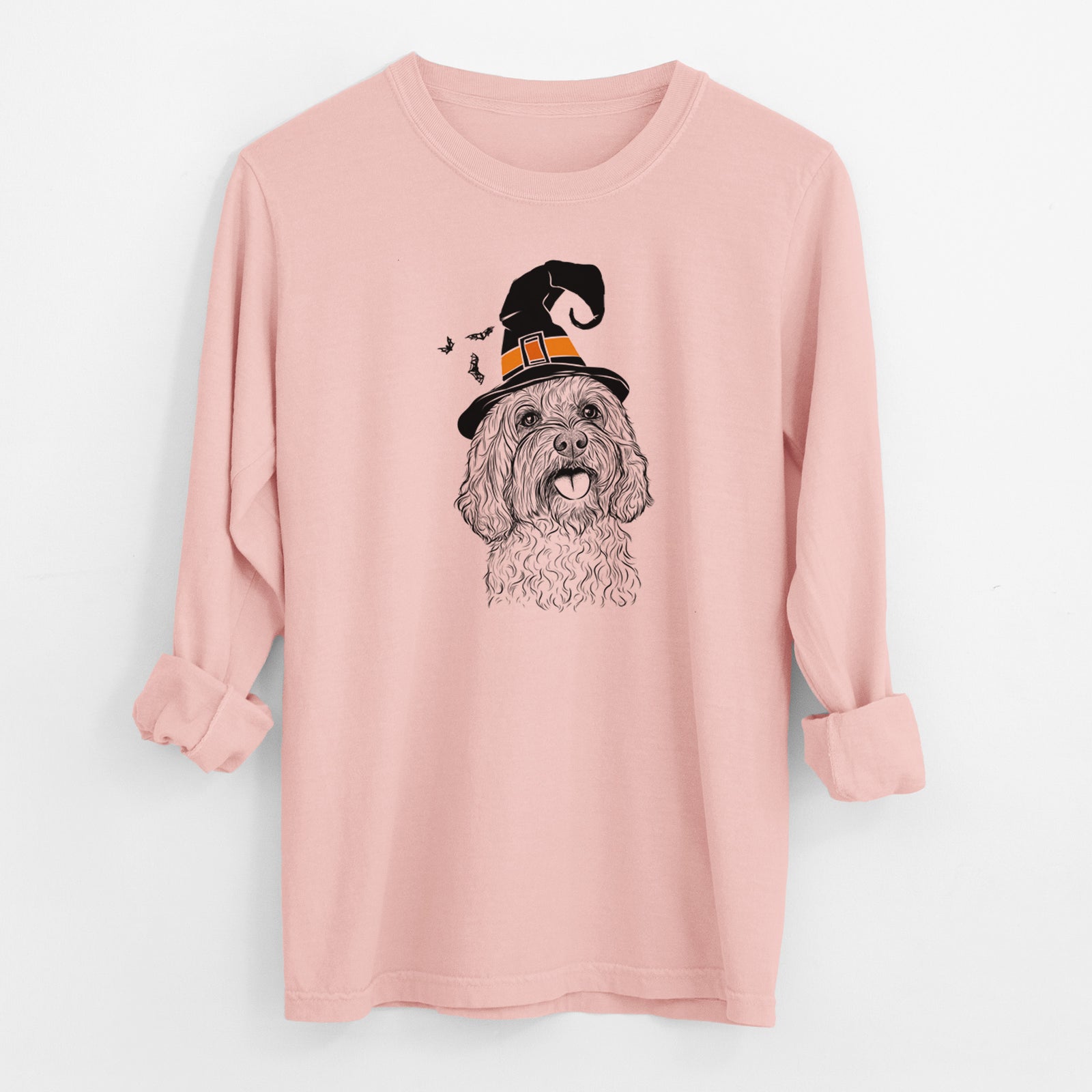 Witch Cali the Cavapoo - Men's Heavyweight 100% Cotton Long Sleeve