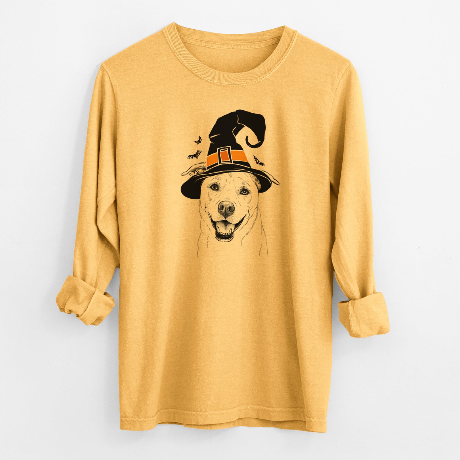 Witch Carl the Mixed Breed - Men's Heavyweight 100% Cotton Long Sleeve