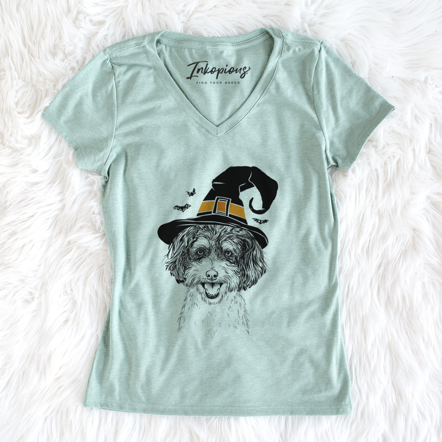 Witch Carlos the Cavapoo - Women's Perfect V-neck Shirt