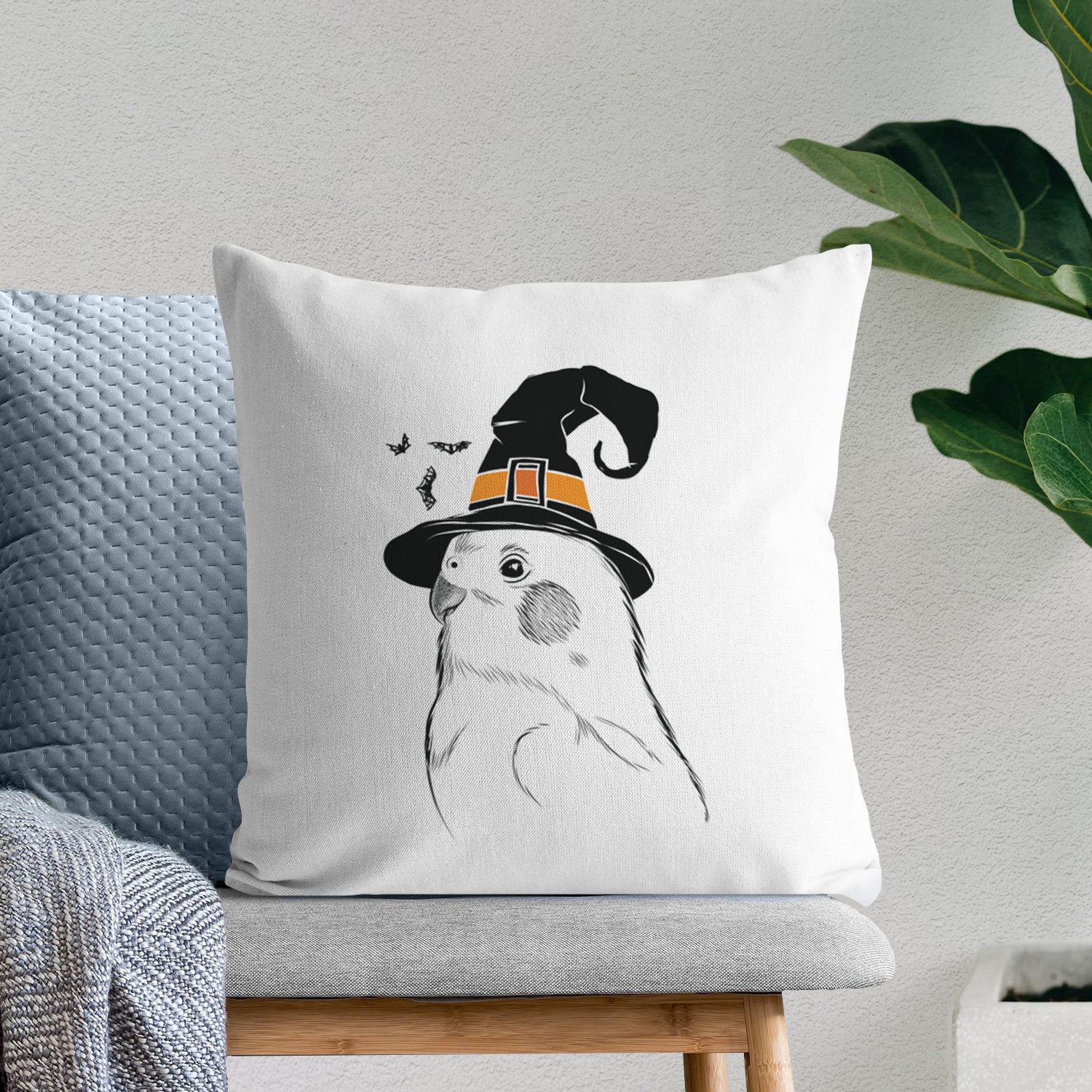 Charlie the Cockatiel - Throw Pillow Cover