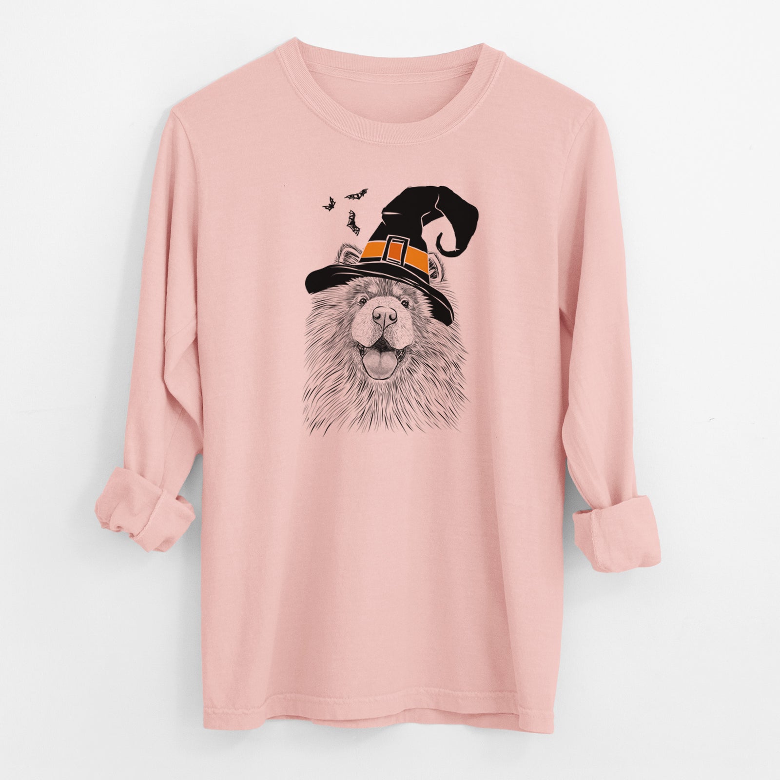 Witch Charming Charlie the Chow Chow - Men's Heavyweight 100% Cotton Long Sleeve