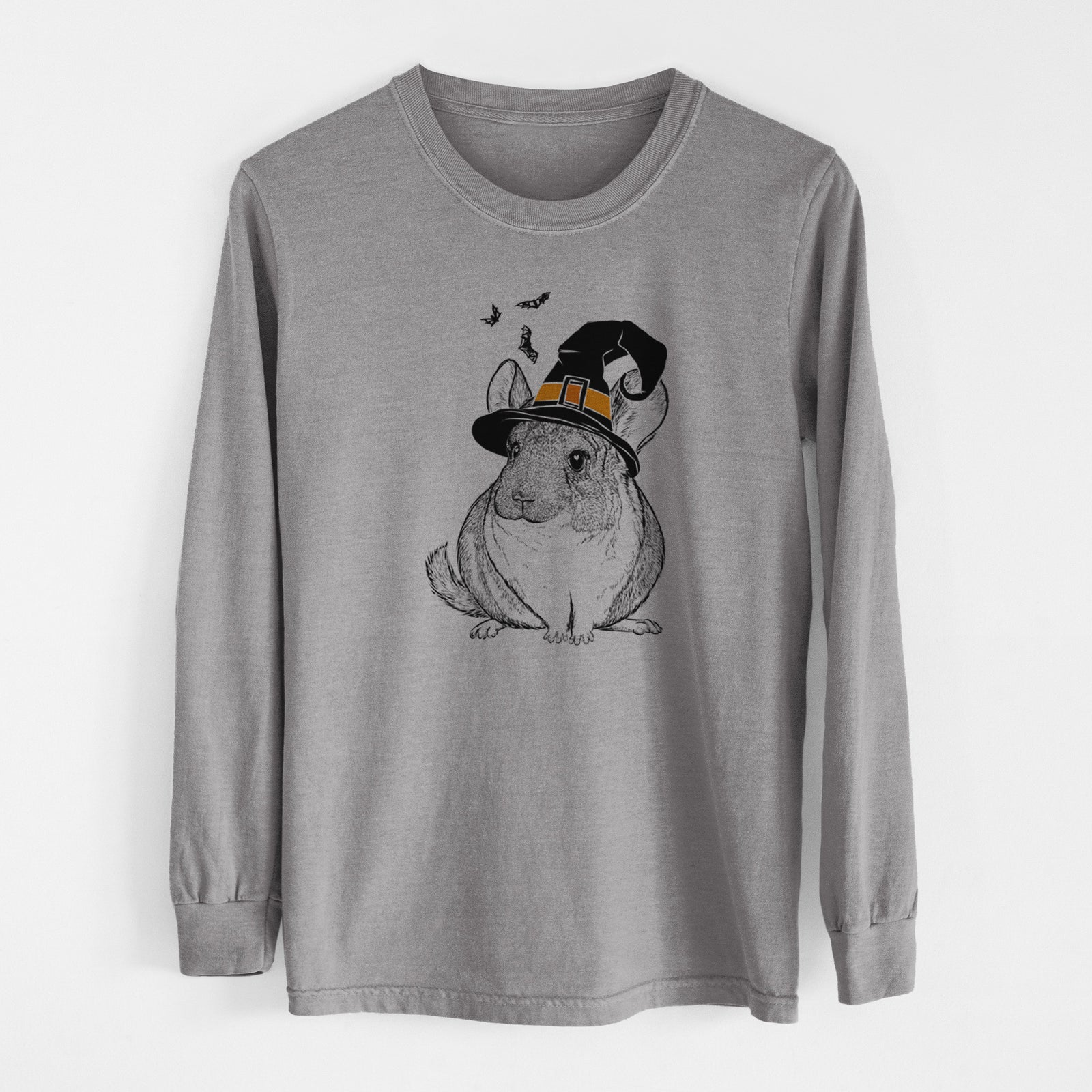 Witch Cheddar the Chinchilla - Men's Heavyweight 100% Cotton Long Sleeve