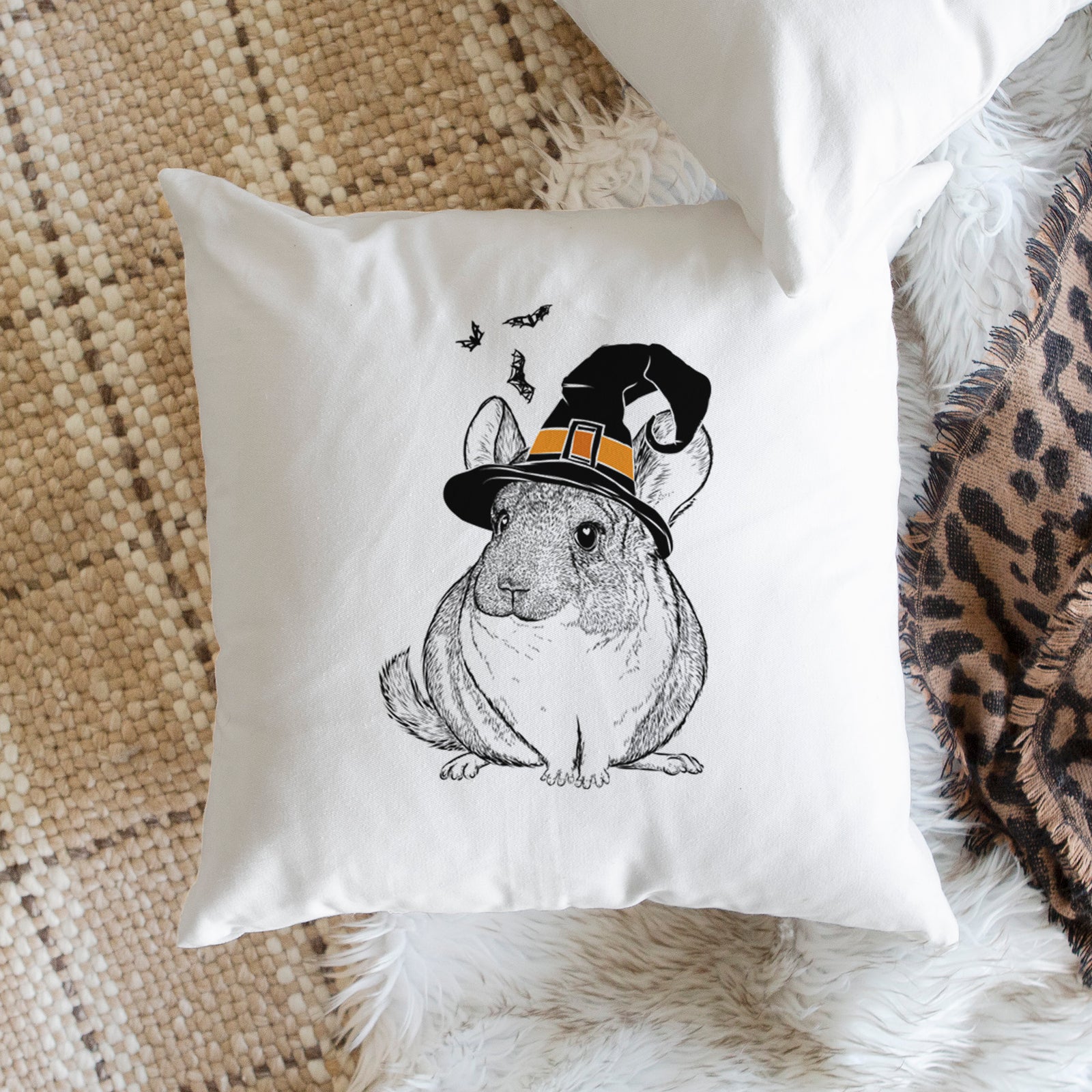 Cheddar the Chinchilla - Throw Pillow Cover