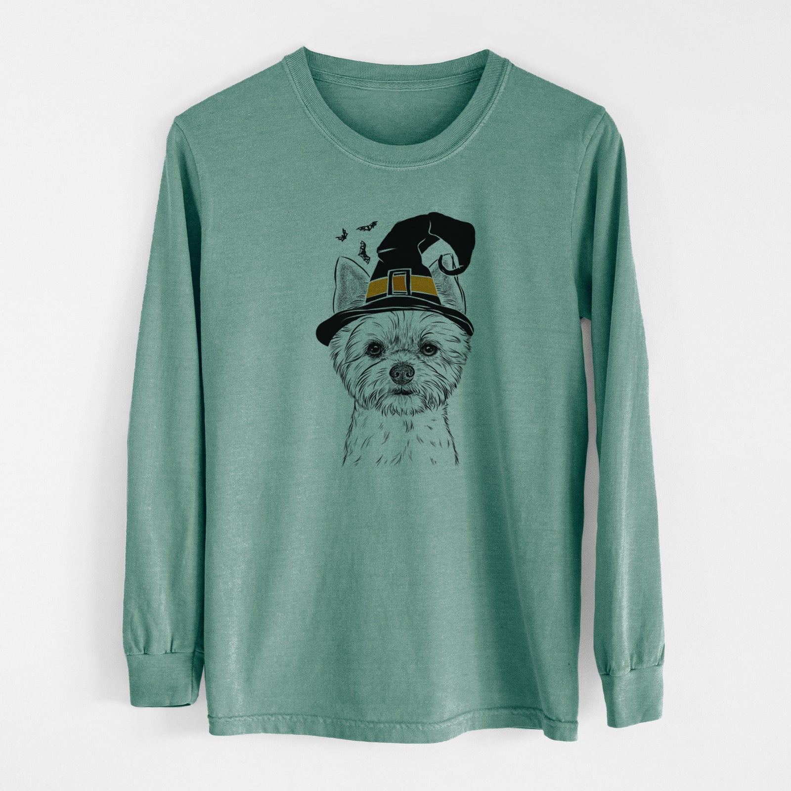 Witch Chewy the Yorkshire Terrier - Men's Heavyweight 100% Cotton Long Sleeve