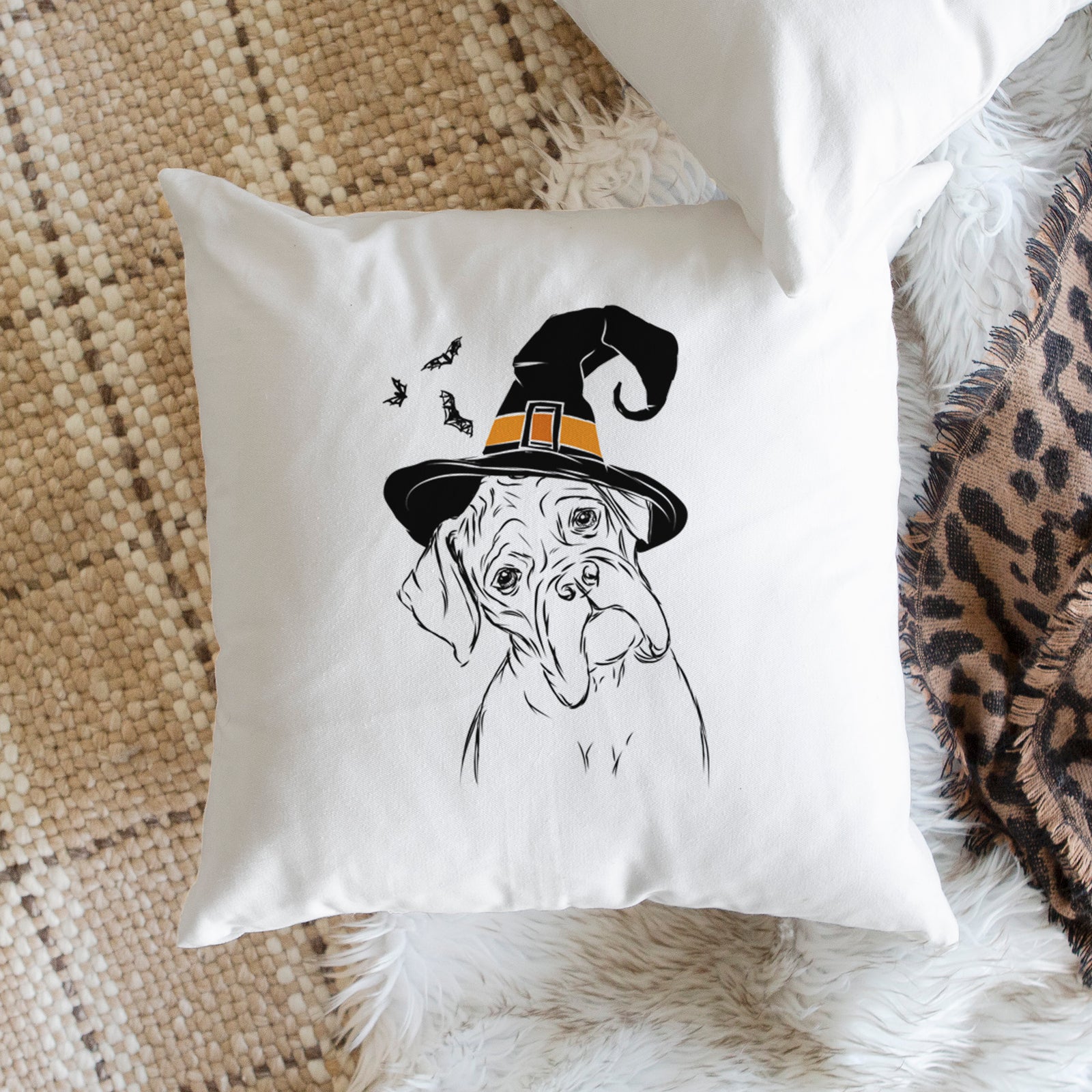 Cooper the Boxer - Throw Pillow Cover