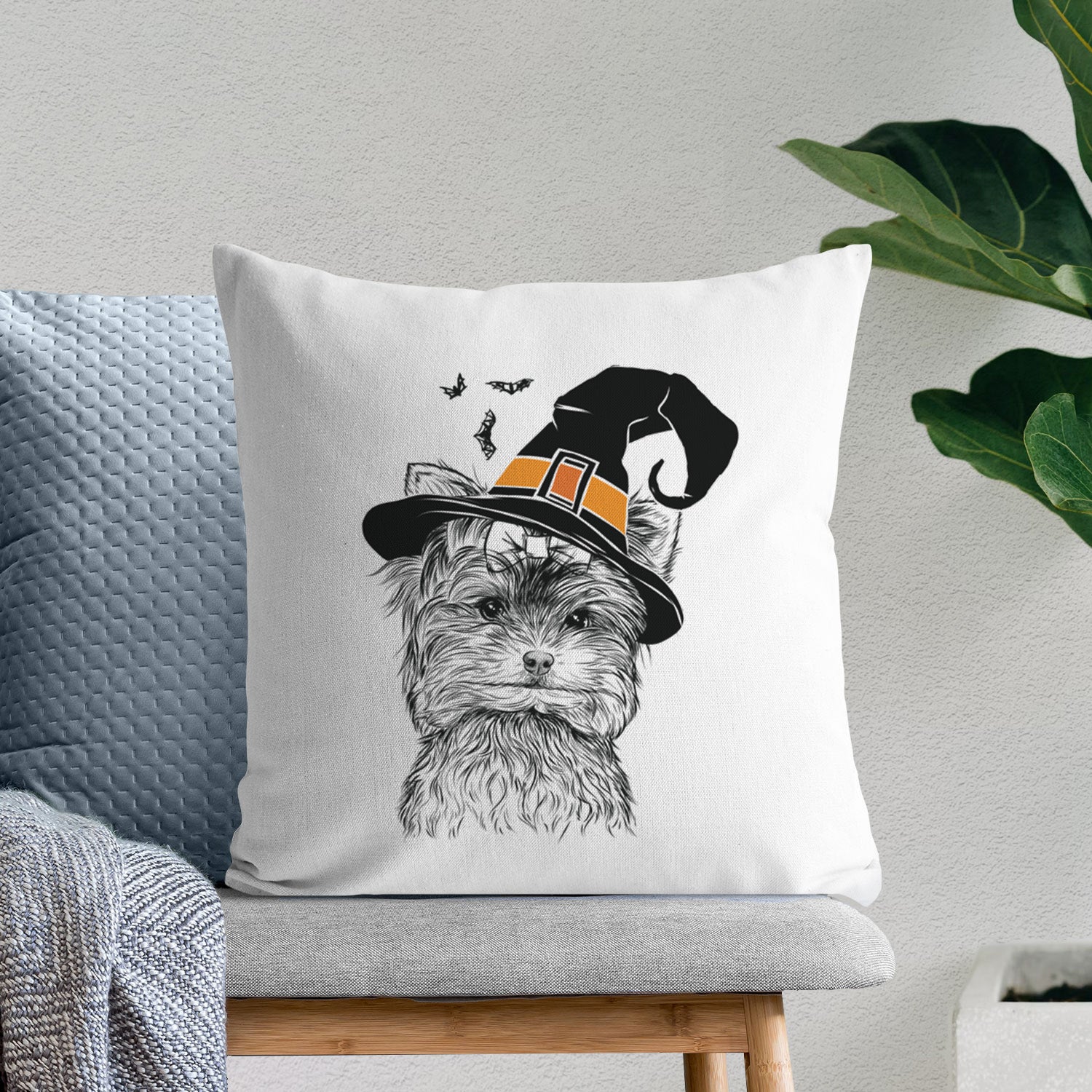 Cricket the Biewer Terrier - Throw Pillow Cover