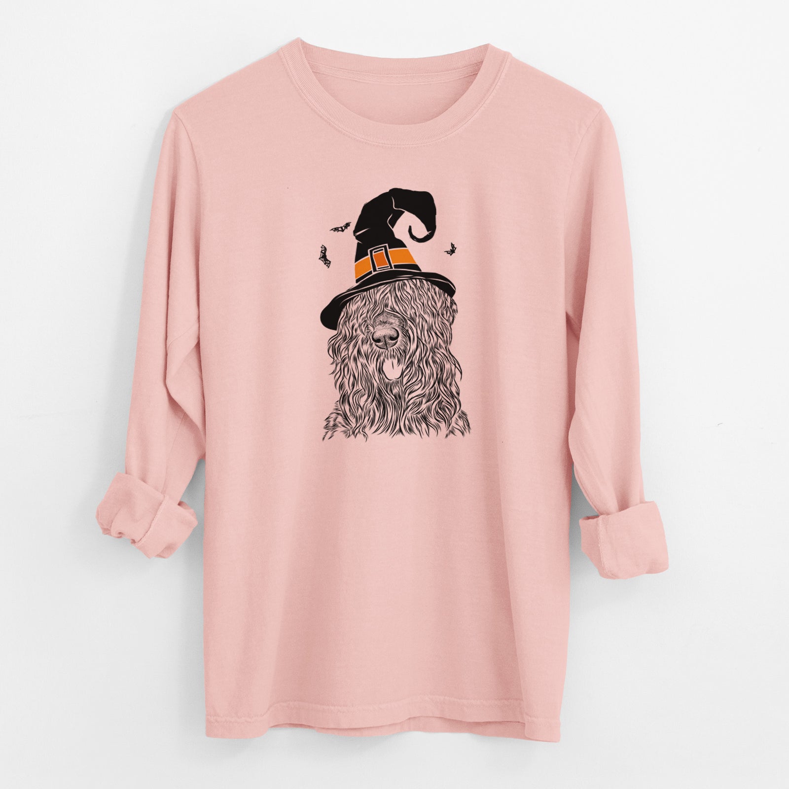 Witch Darryl the Black Russian Terrier - Men's Heavyweight 100% Cotton Long Sleeve