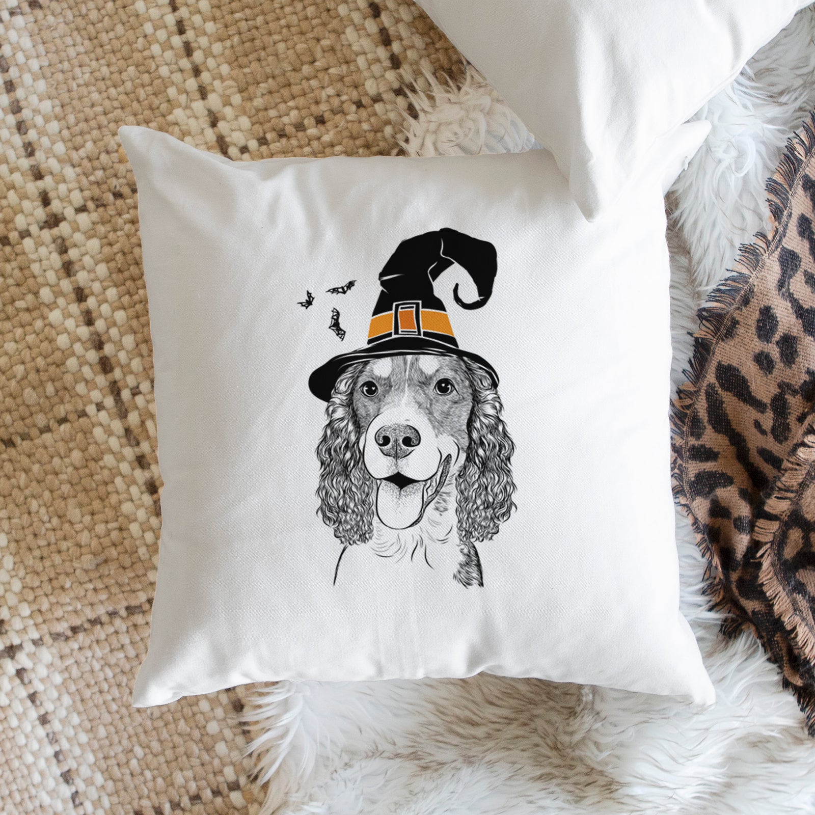 Delilah the English Springer Spaniel - Throw Pillow Cover