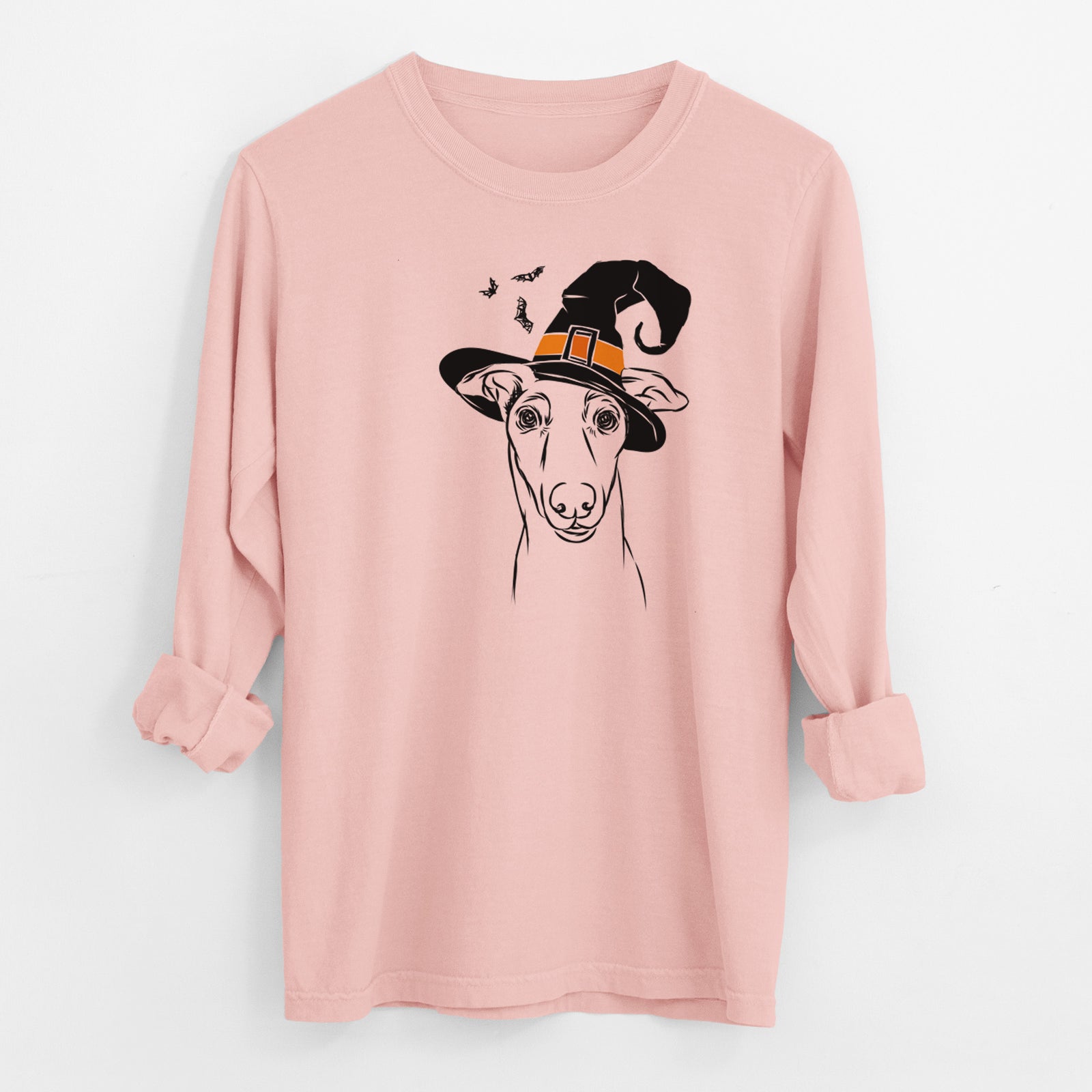 Witch Diva the Greyhound - Men's Heavyweight 100% Cotton Long Sleeve