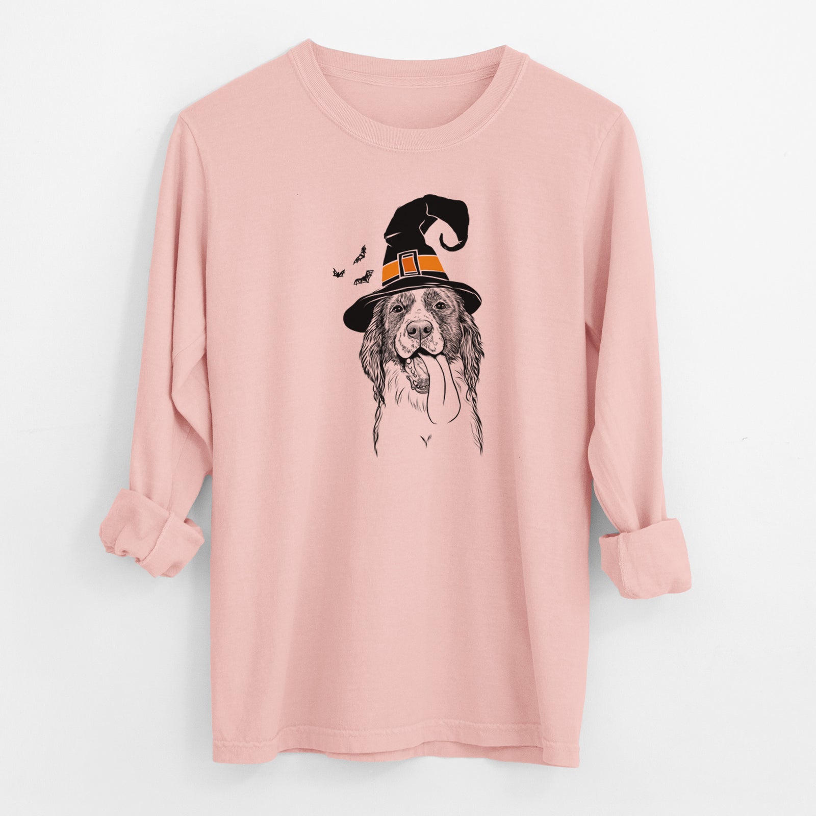Witch Duke the English Springer Spaniel - Men's Heavyweight 100% Cotton Long Sleeve