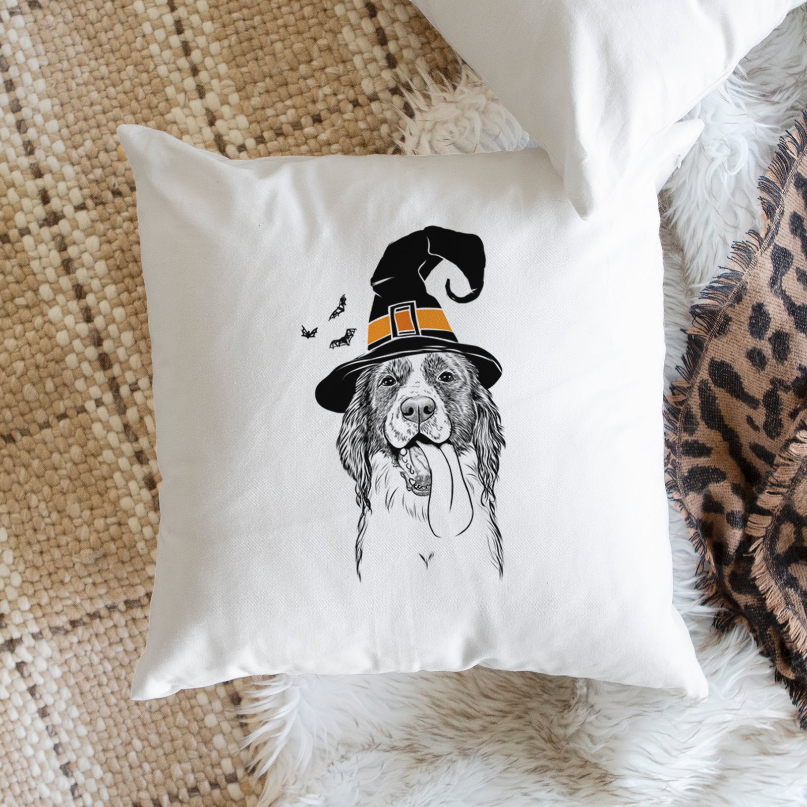 Duke the English Springer Spaniel - Throw Pillow Cover