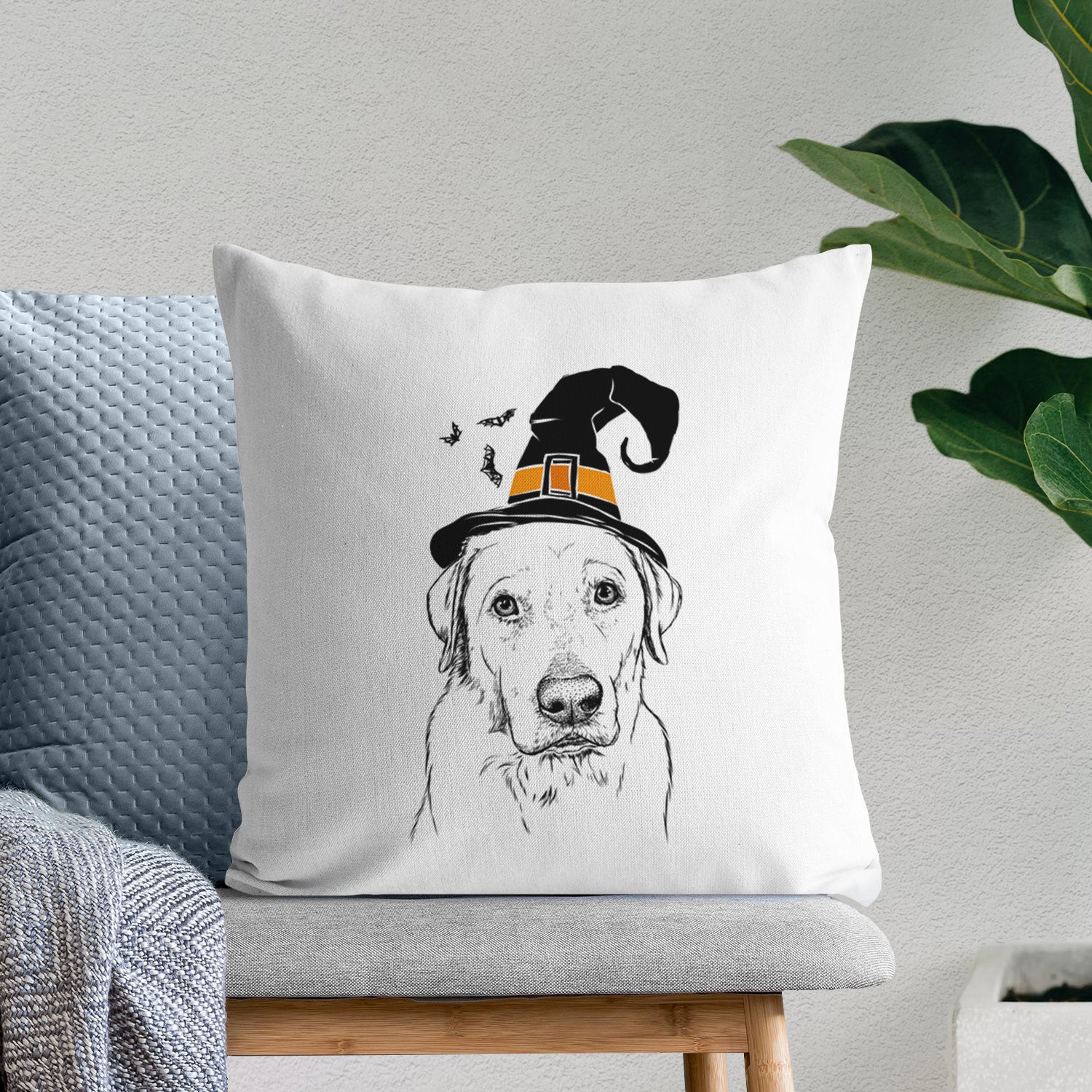 Duke the Yellow Lab - Throw Pillow Cover