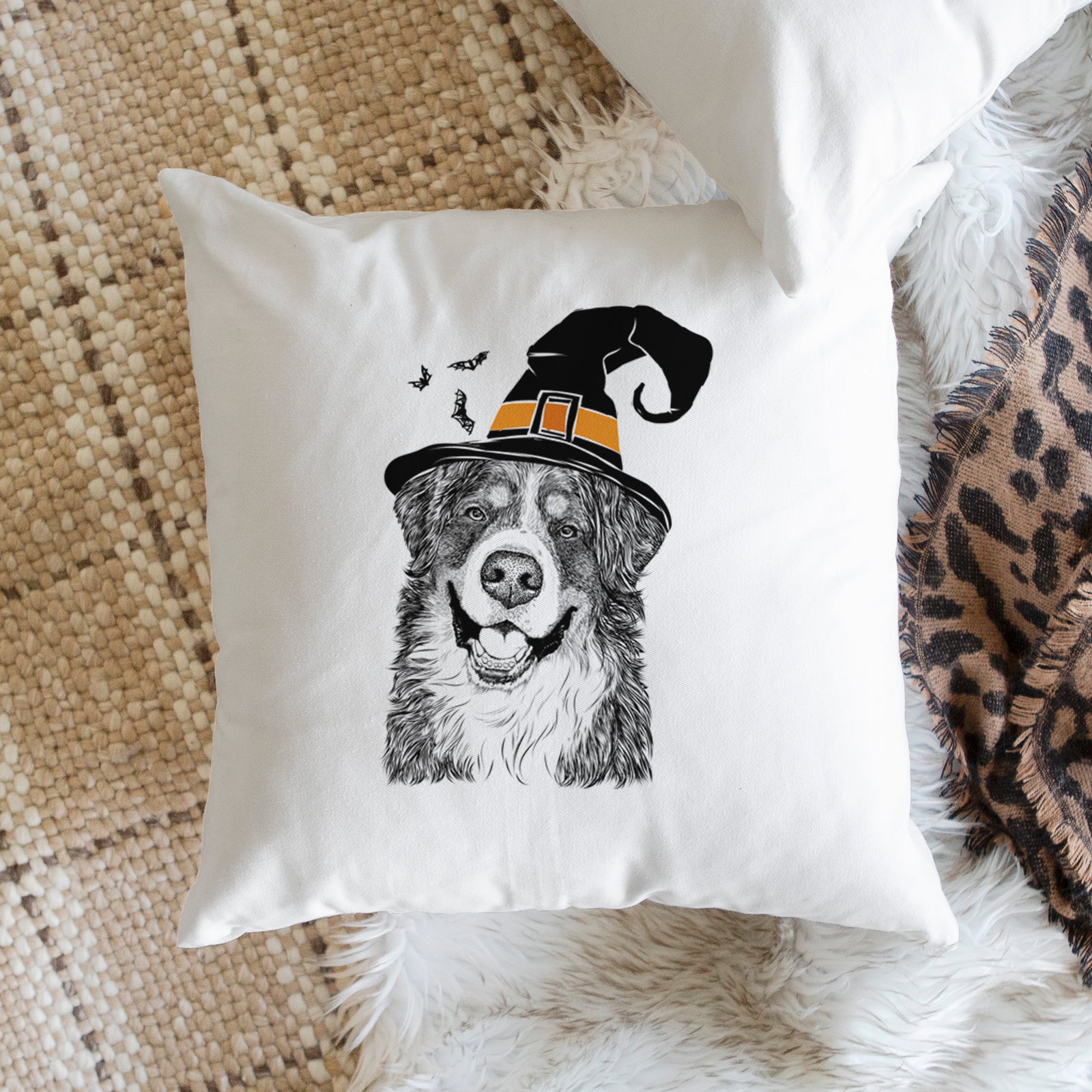 Eiger the Bernese Mountain Dog - Throw Pillow Cover