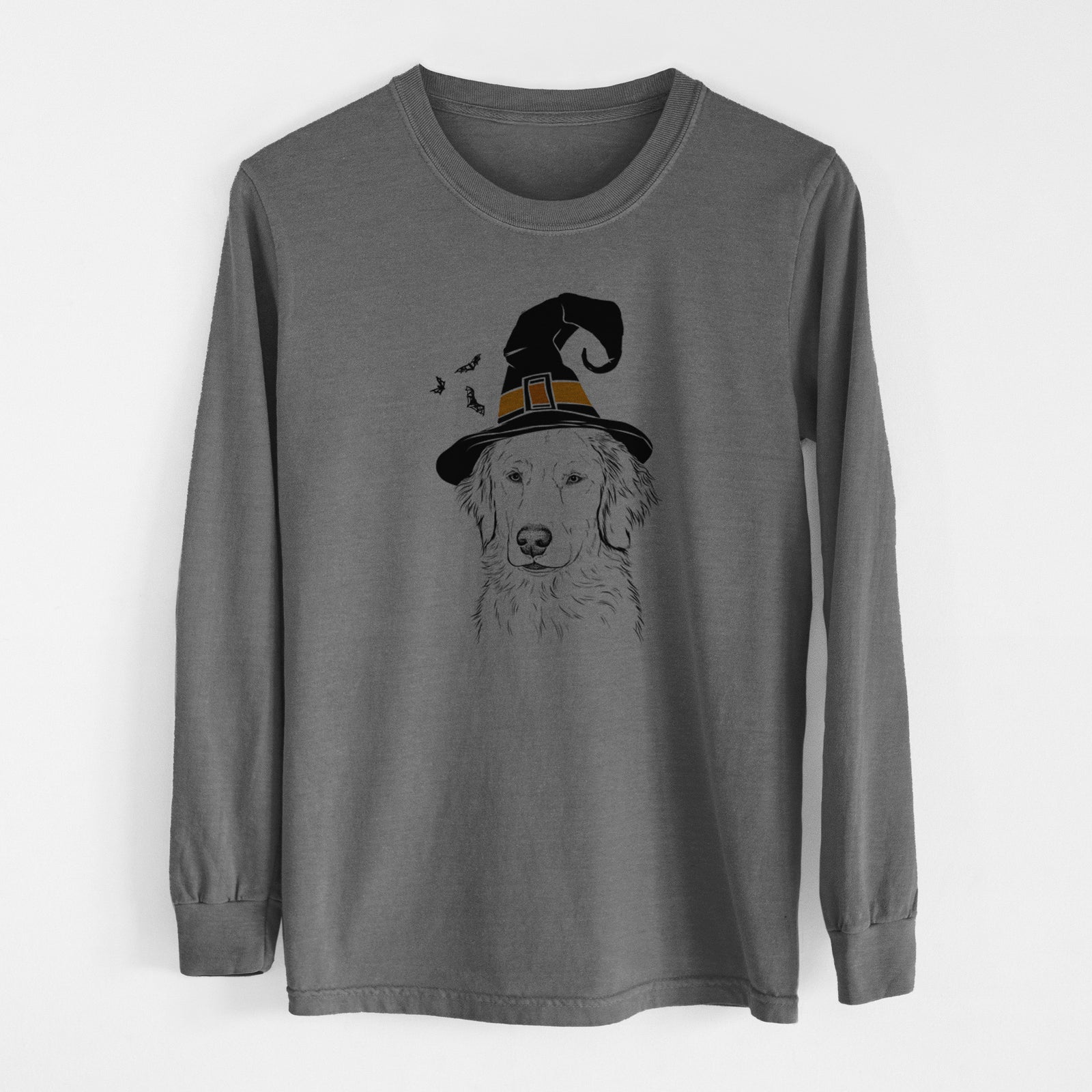 Witch Eli the Golden Retriever - Men's Heavyweight 100% Cotton Long Sleeve