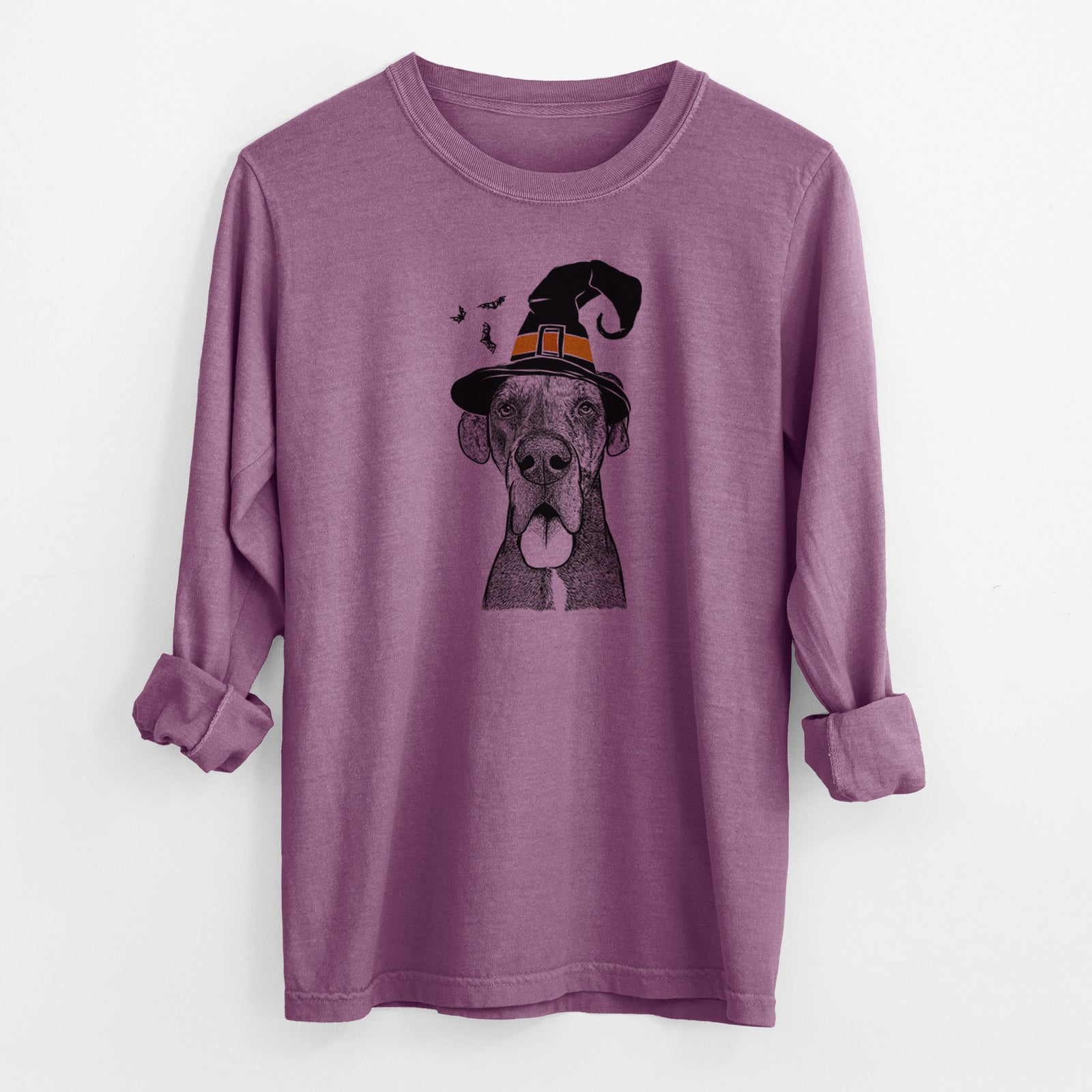 Witch Eli the Great Dane - Men's Heavyweight 100% Cotton Long Sleeve