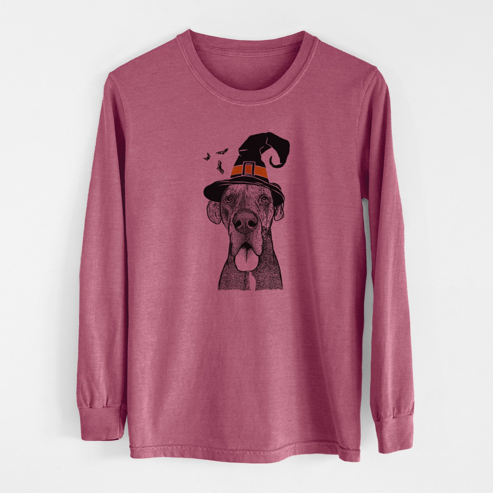 Witch Eli the Great Dane - Men's Heavyweight 100% Cotton Long Sleeve