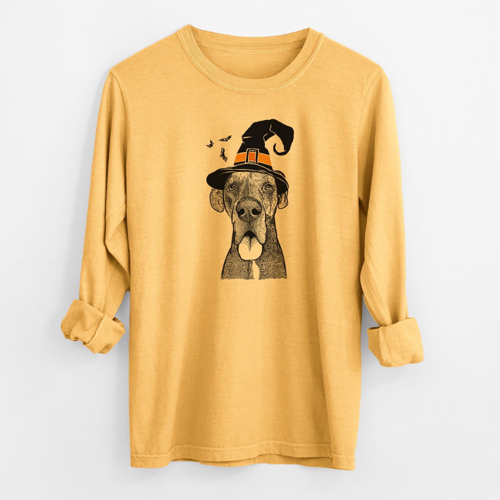 Witch Eli the Great Dane - Men's Heavyweight 100% Cotton Long Sleeve