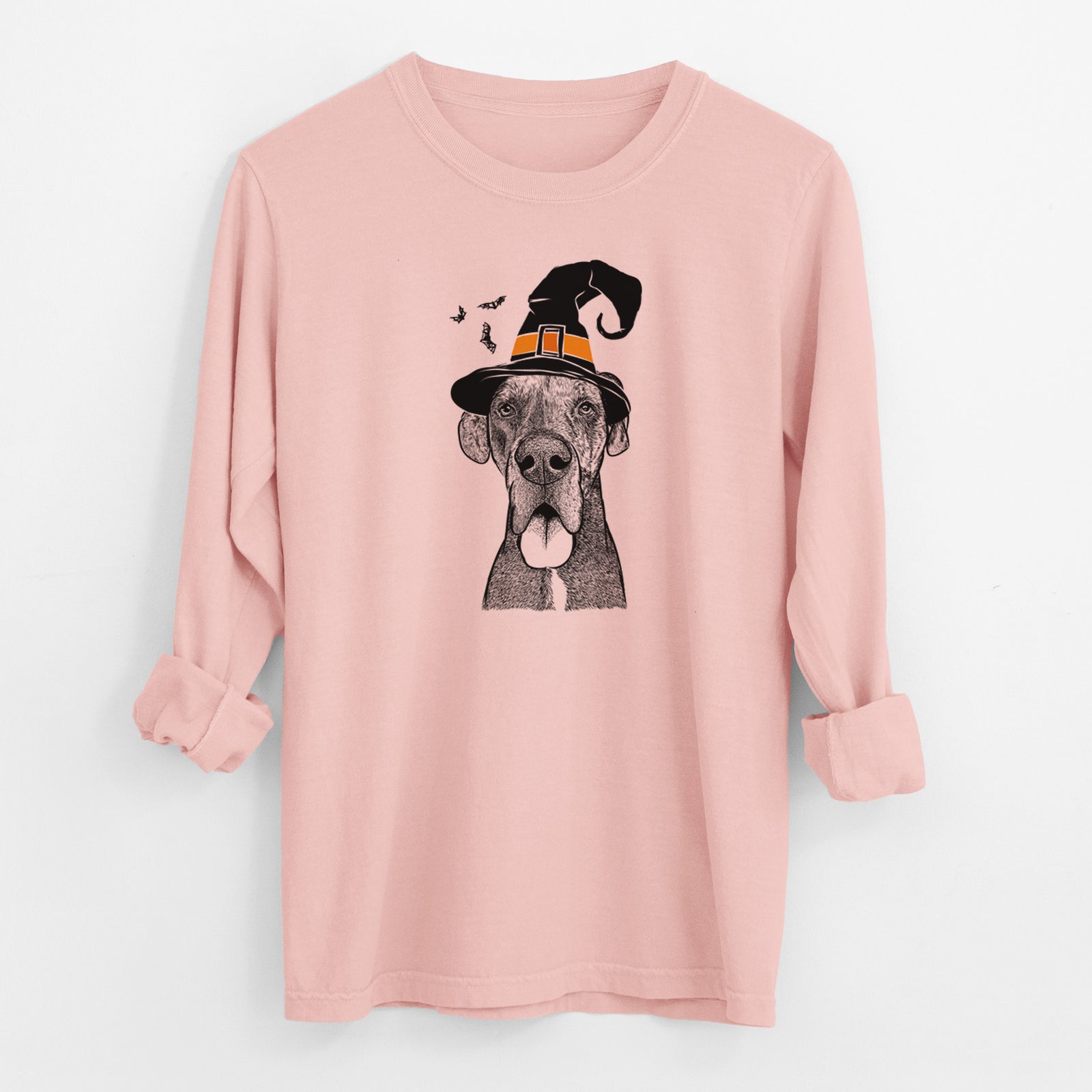 Witch Eli the Great Dane - Men's Heavyweight 100% Cotton Long Sleeve