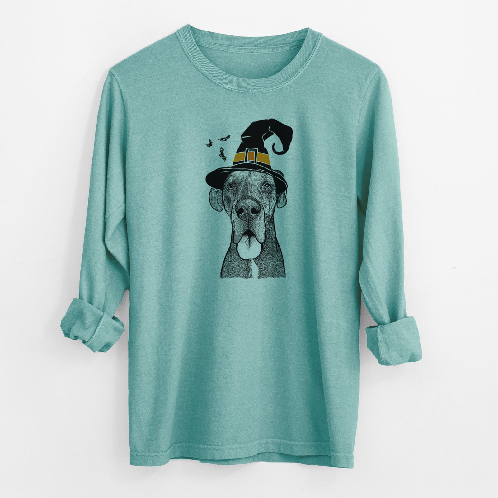 Witch Eli the Great Dane - Men's Heavyweight 100% Cotton Long Sleeve