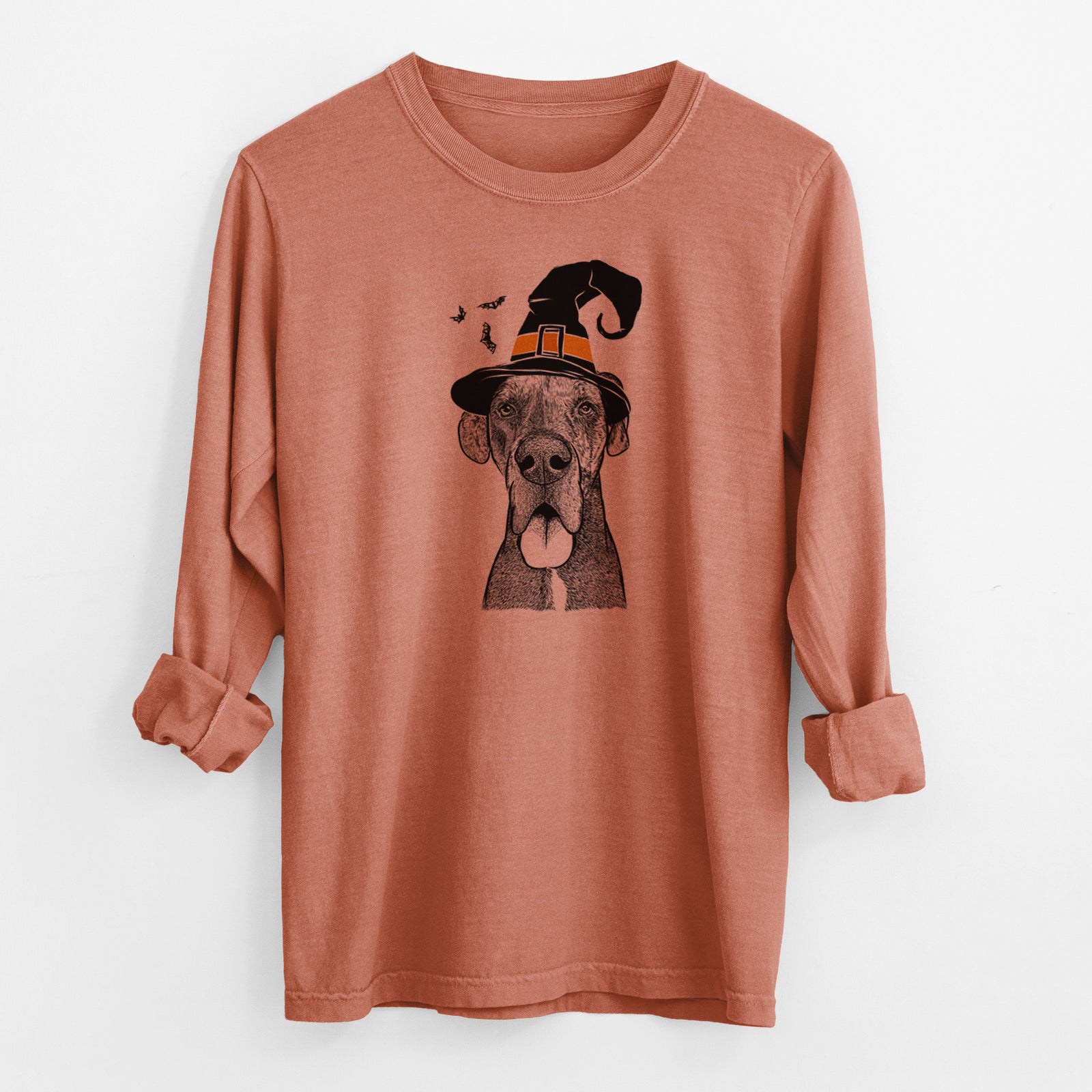 Witch Eli the Great Dane - Men's Heavyweight 100% Cotton Long Sleeve