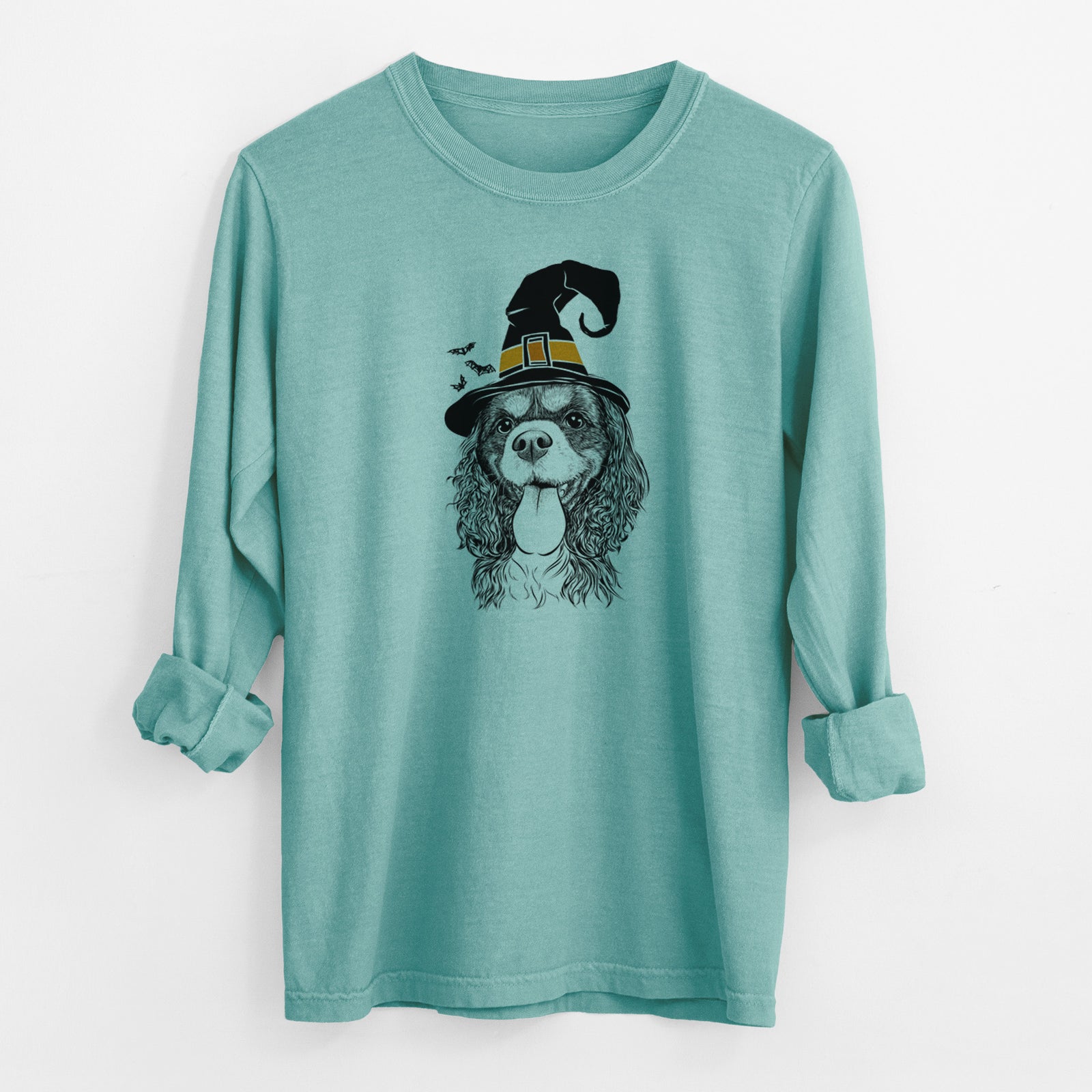 Witch Elizabeth the Cavalier King Charles Spaniel - Men's Heavyweight 100% Cotton Long Sleeve