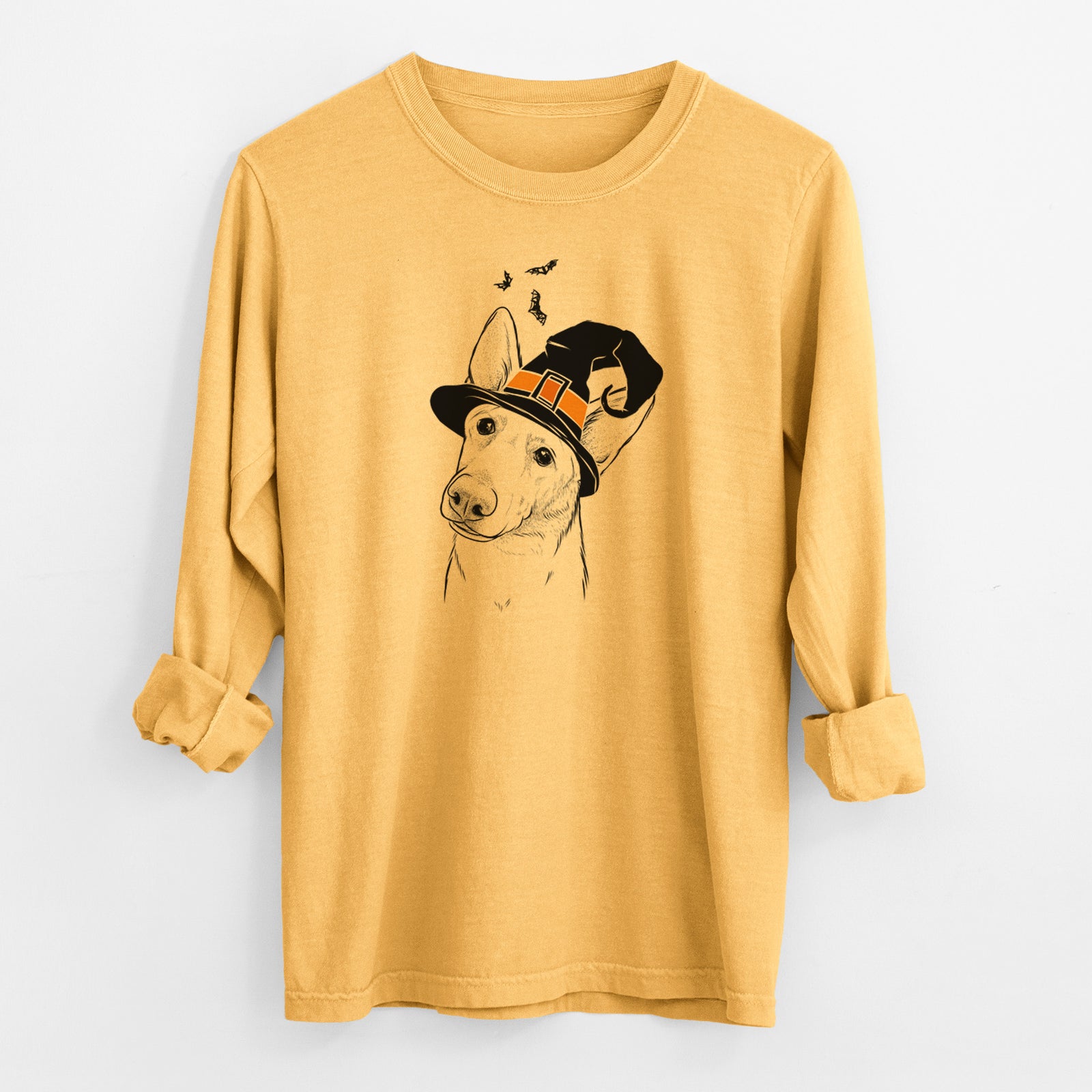 Witch Elsa the German Shepherd - Men's Heavyweight 100% Cotton Long Sleeve