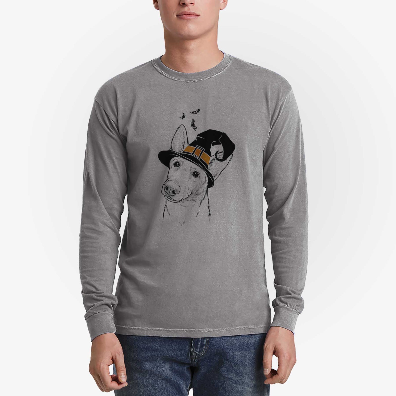 Witch Elsa the German Shepherd - Men's Heavyweight 100% Cotton Long Sleeve