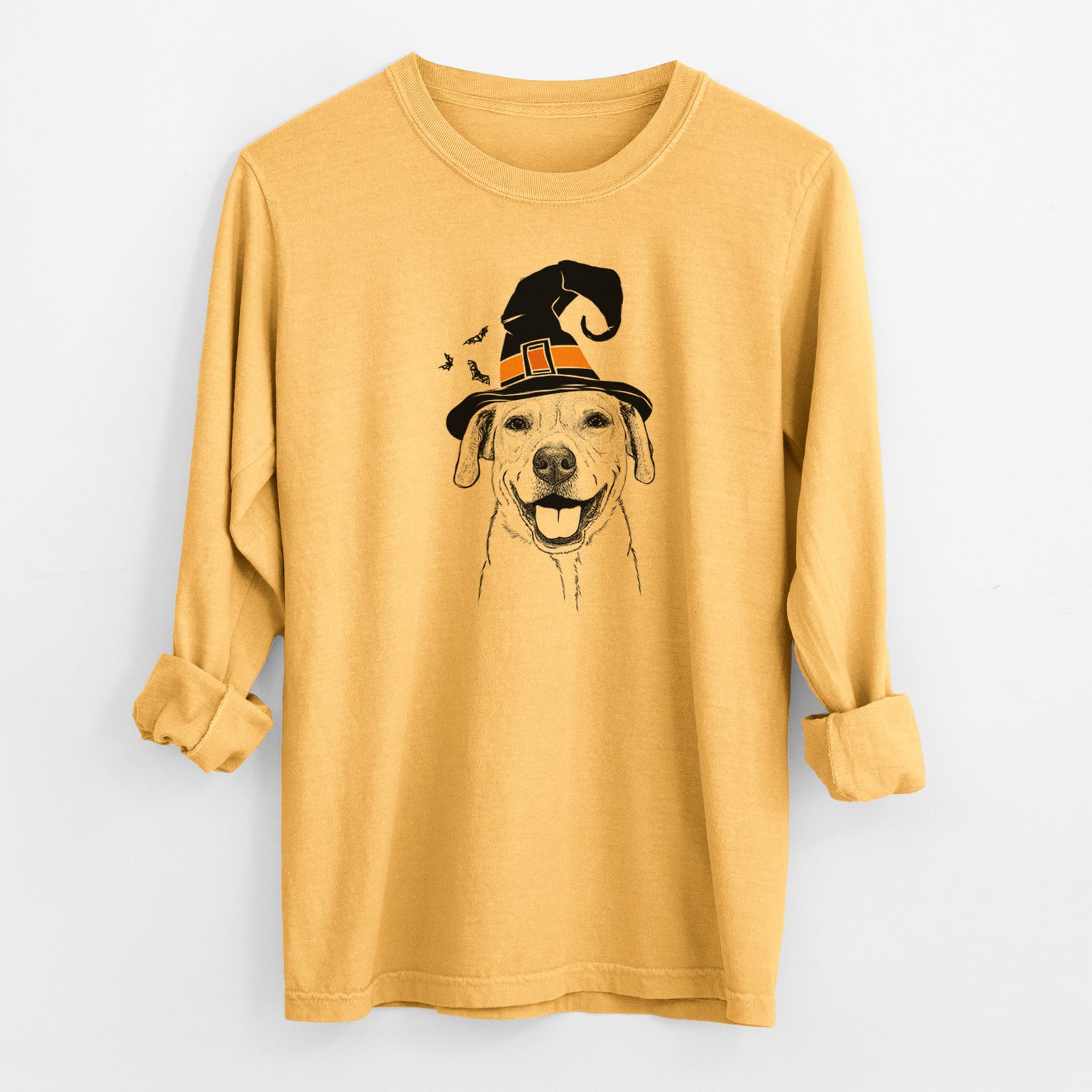 Witch Ernie the Mixed Breed - Men's Heavyweight 100% Cotton Long Sleeve