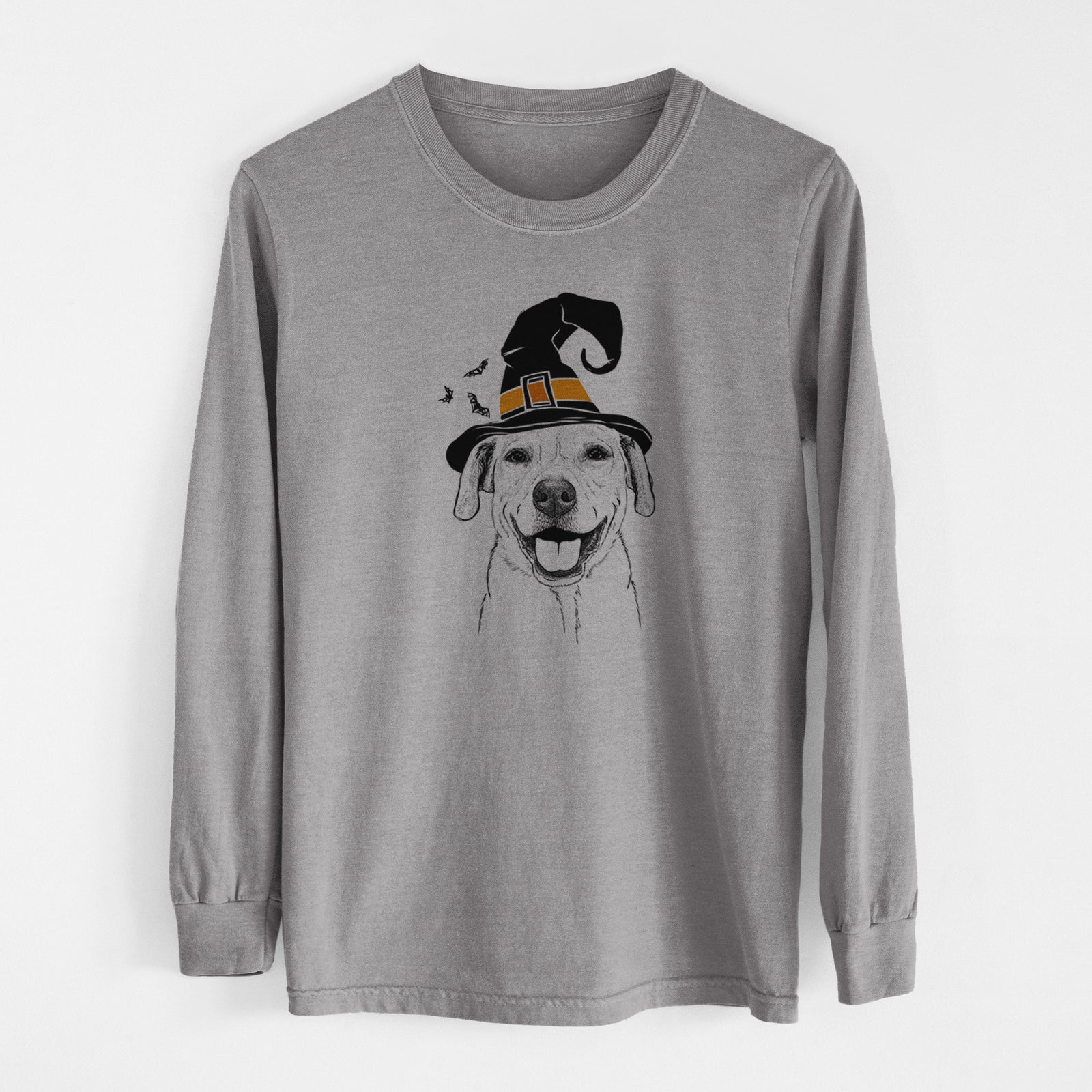 Witch Ernie the Mixed Breed - Men's Heavyweight 100% Cotton Long Sleeve