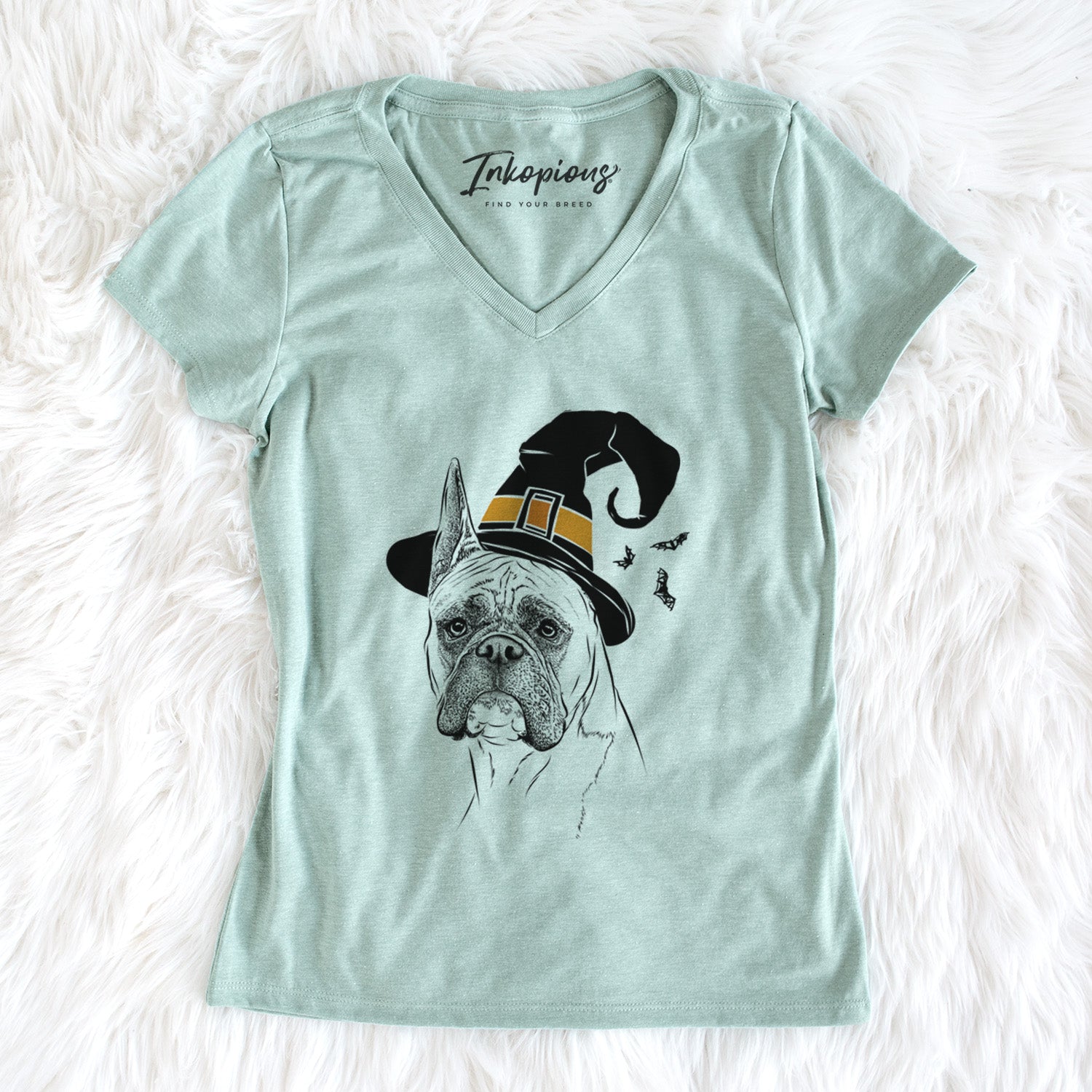 Witch Ezra the Boxer - Women's Perfect V-neck Shirt