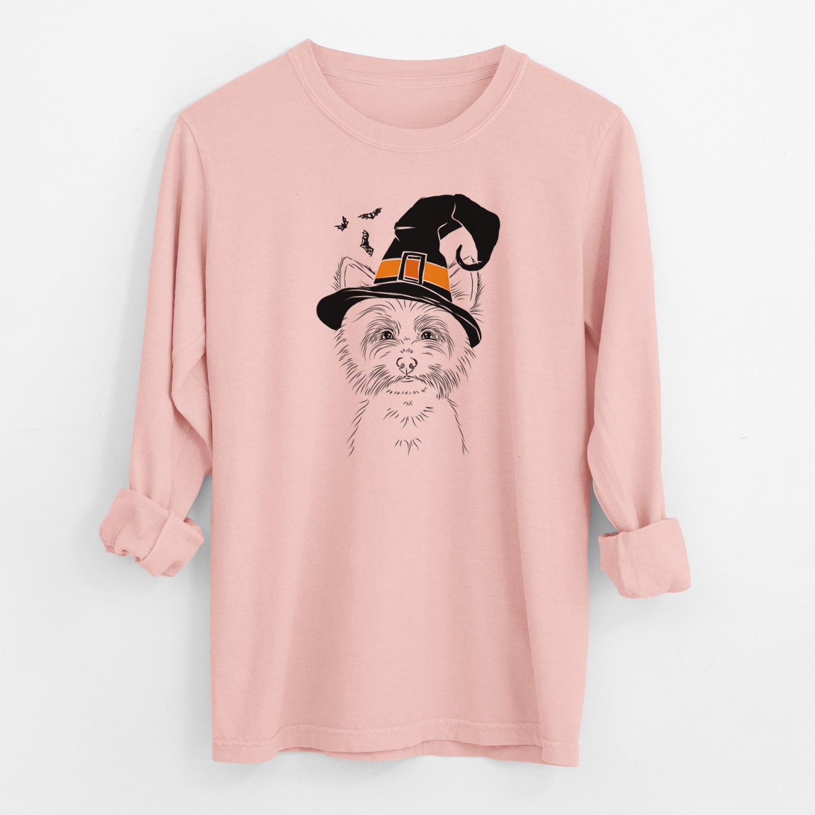 Witch Farva the Yorkshire Terrier - Men's Heavyweight 100% Cotton Long Sleeve