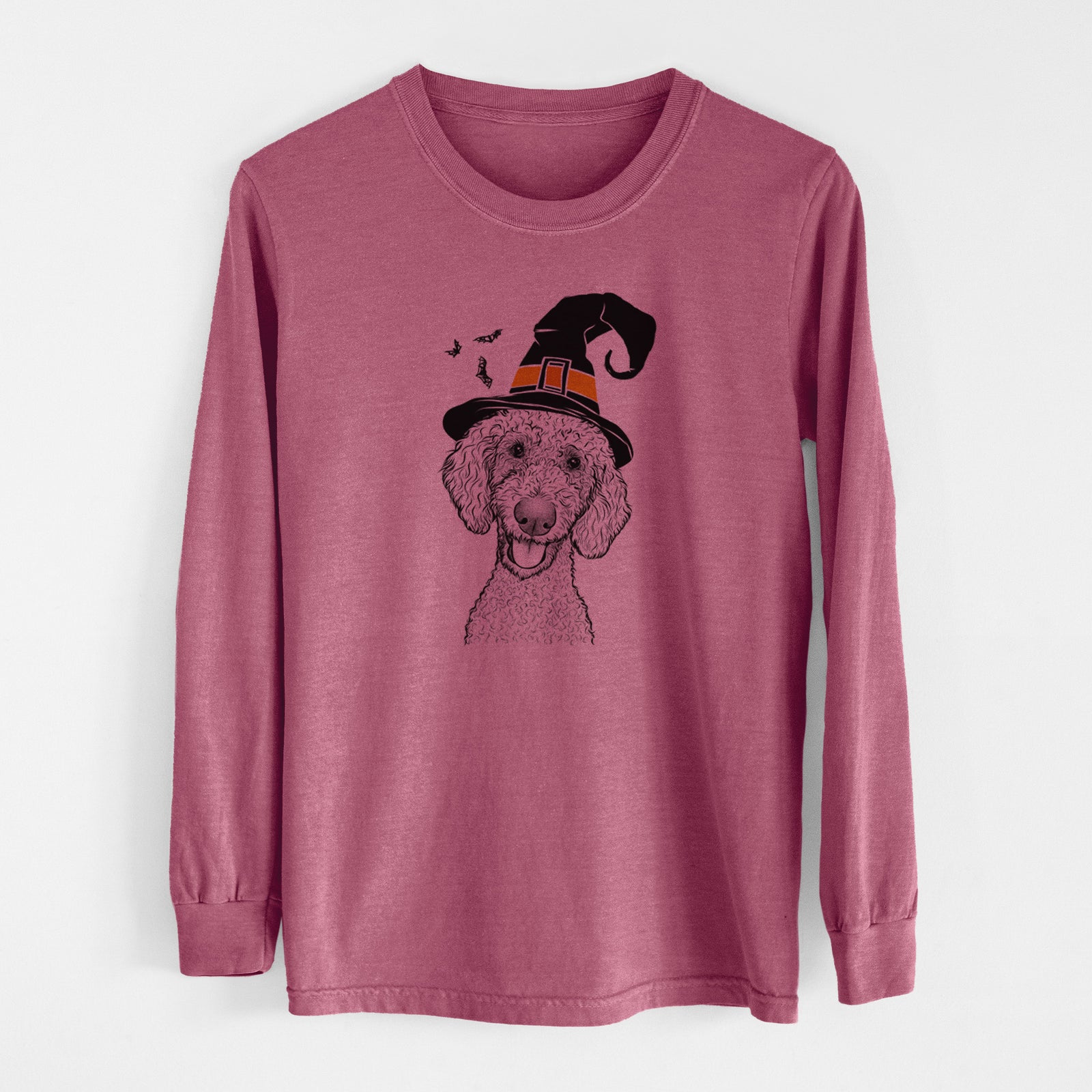 Witch Fenway the Goldendoodle - Men's Heavyweight 100% Cotton Long Sleeve