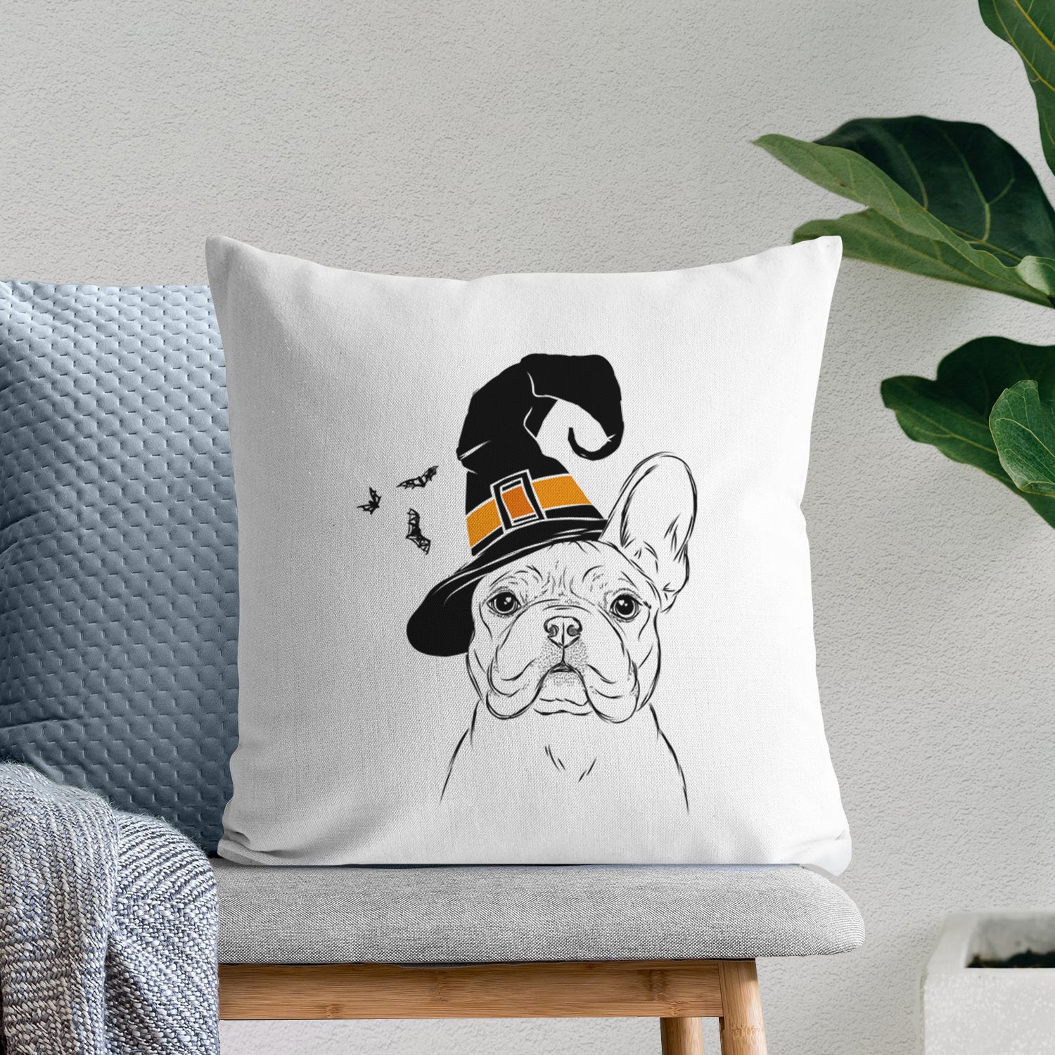 Franco the French Bulldog - Throw Pillow Cover